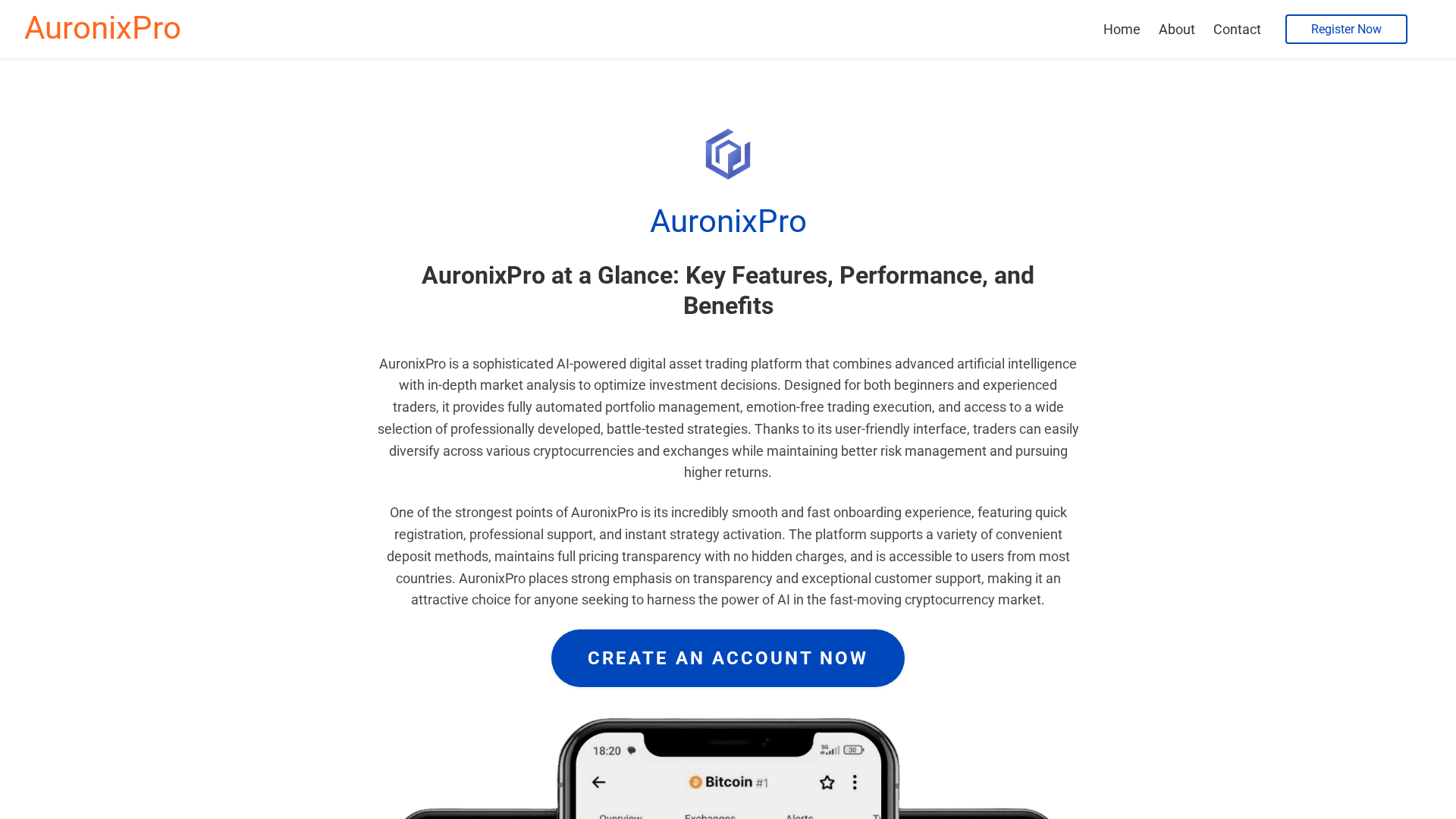 Screenshot of auronixpro-ai.com
