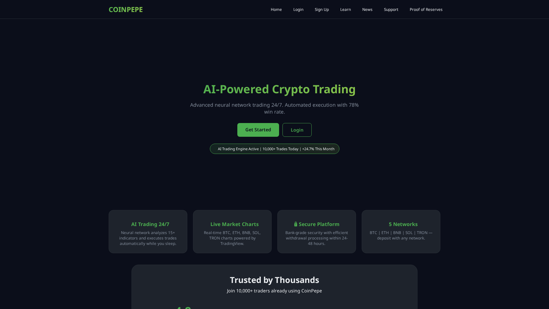 Screenshot of coinpepe.org