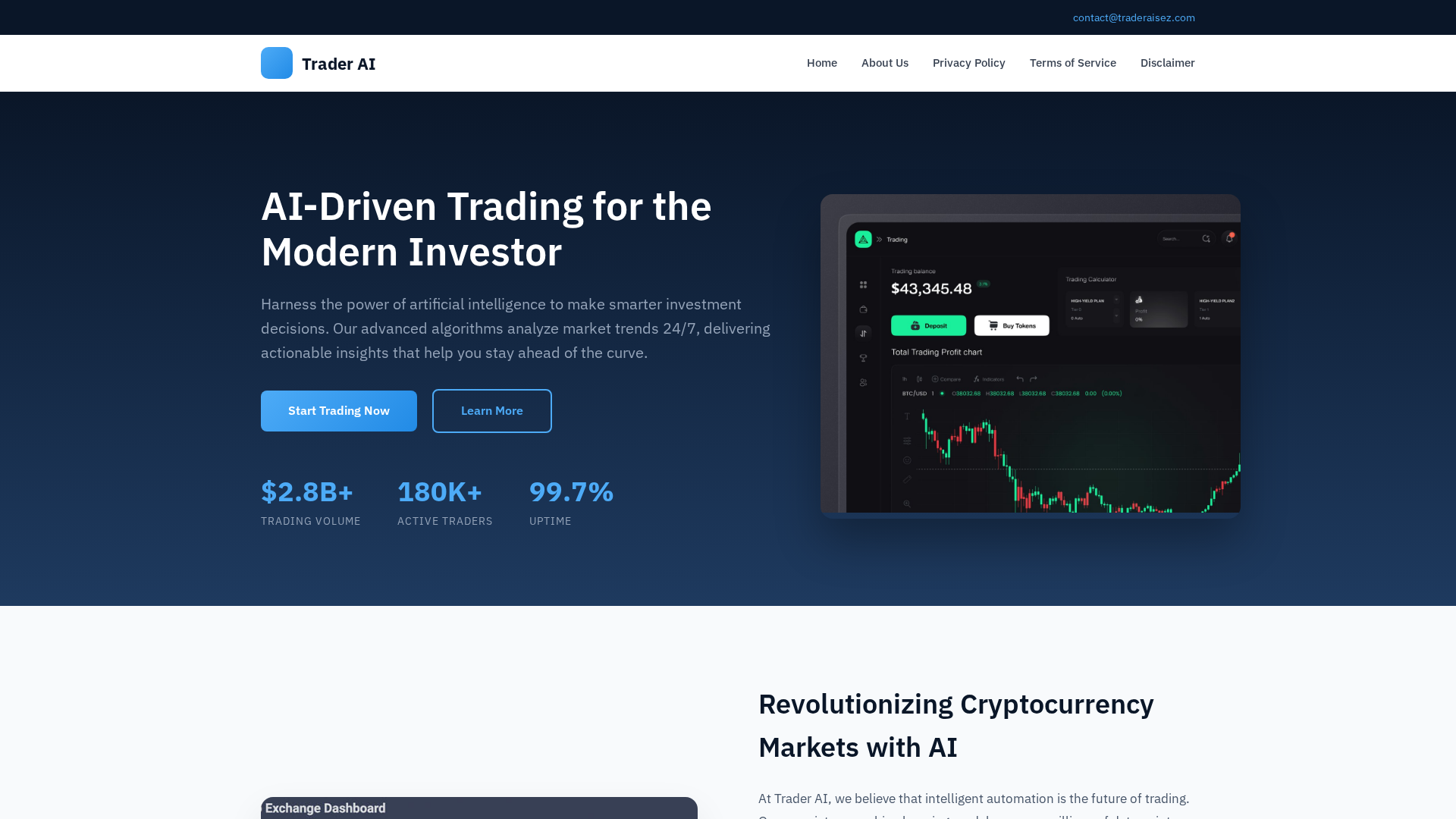Screenshot of traderaisez.com