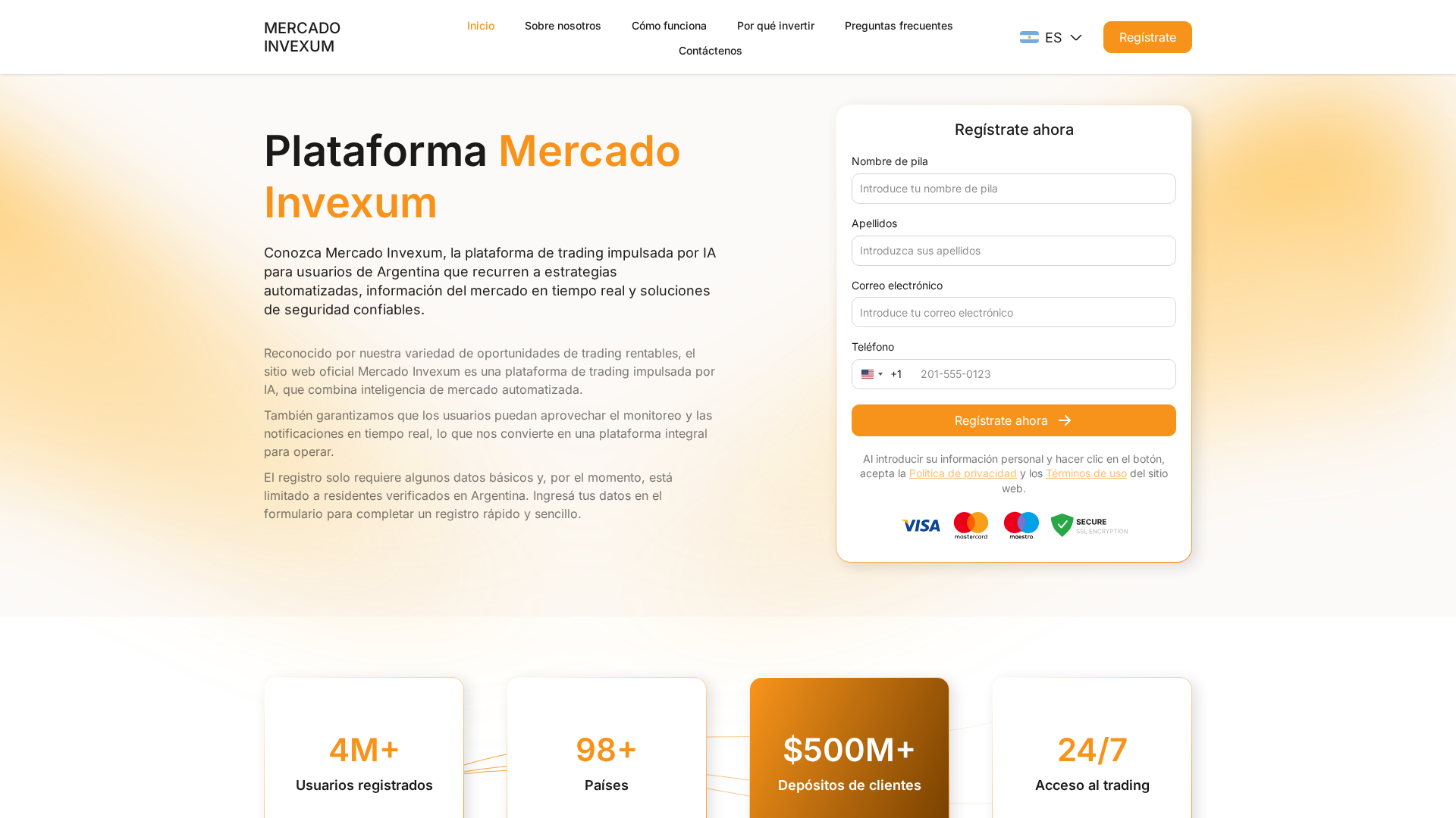Screenshot of mercado-invexum.com