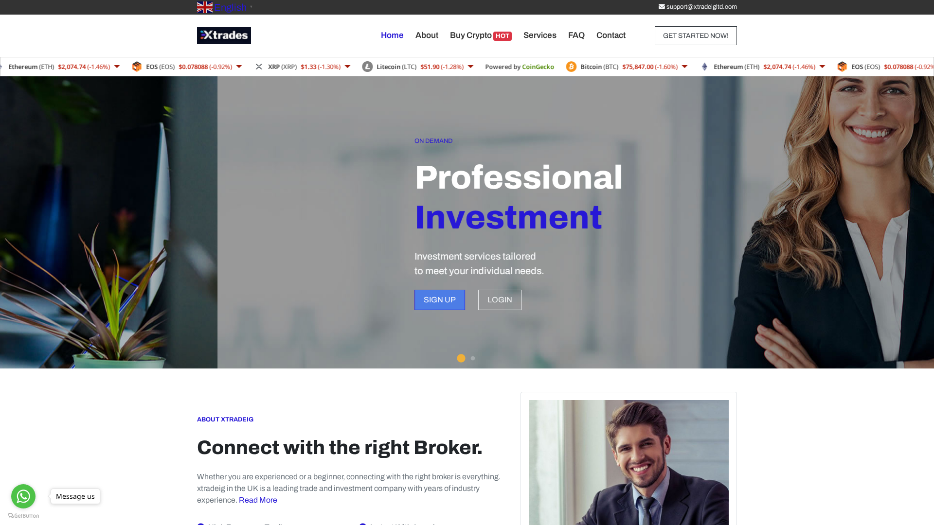 Screenshot of xtradeigltd.com
