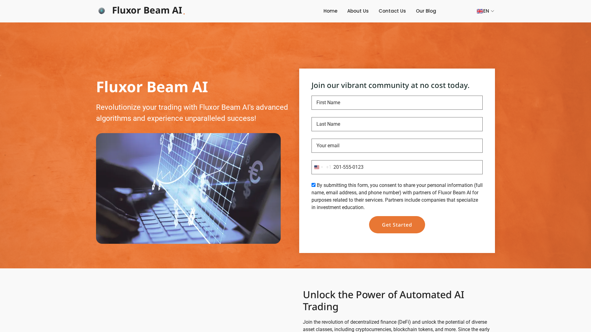 Screenshot of fluxorbeamai.org