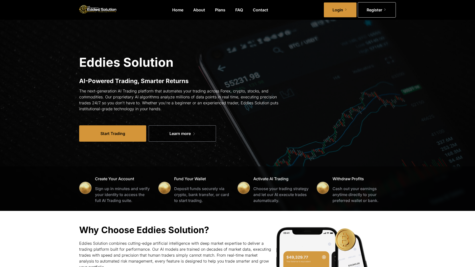 Screenshot of eddiessolution.com
