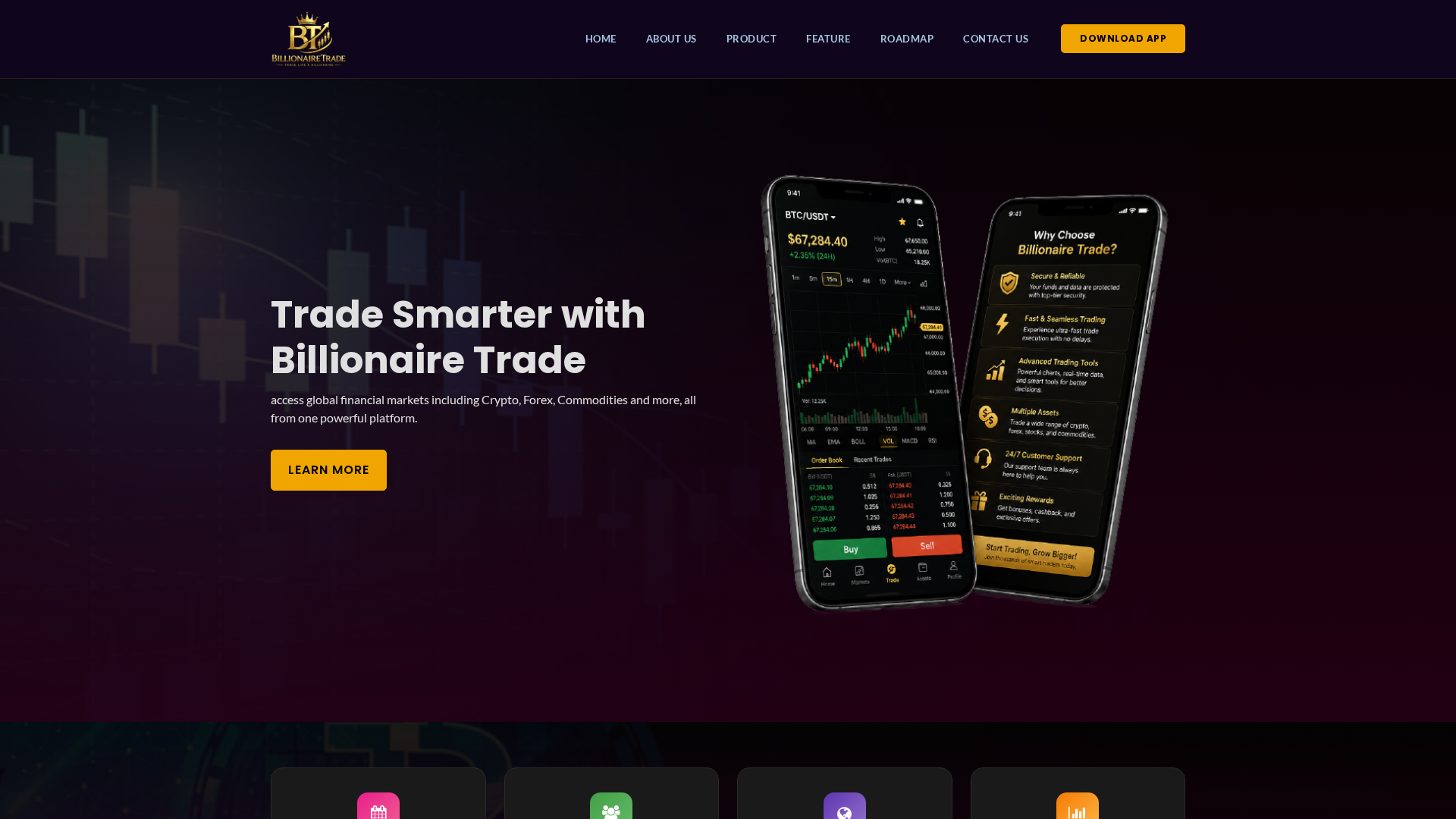 Screenshot of billionairetrade.us