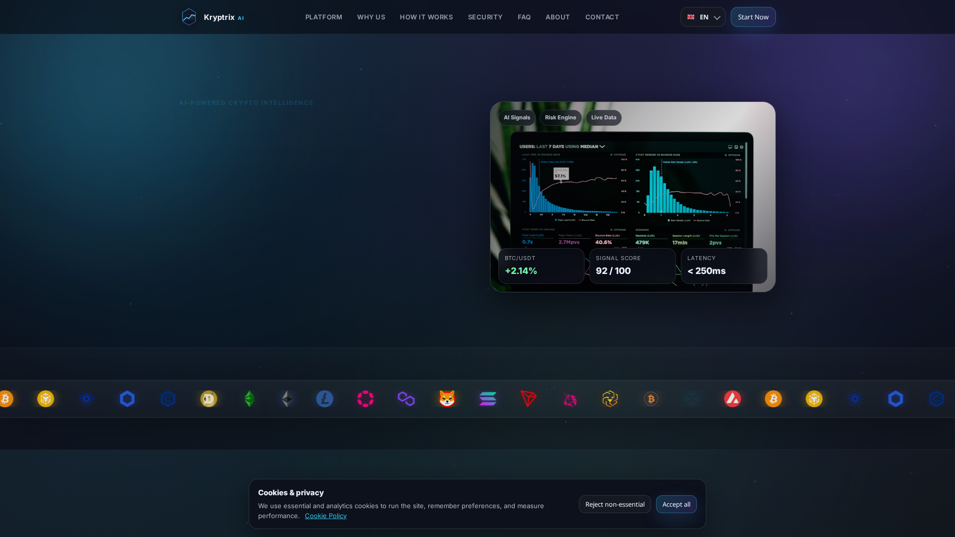 Screenshot of kryptrix-ai.com