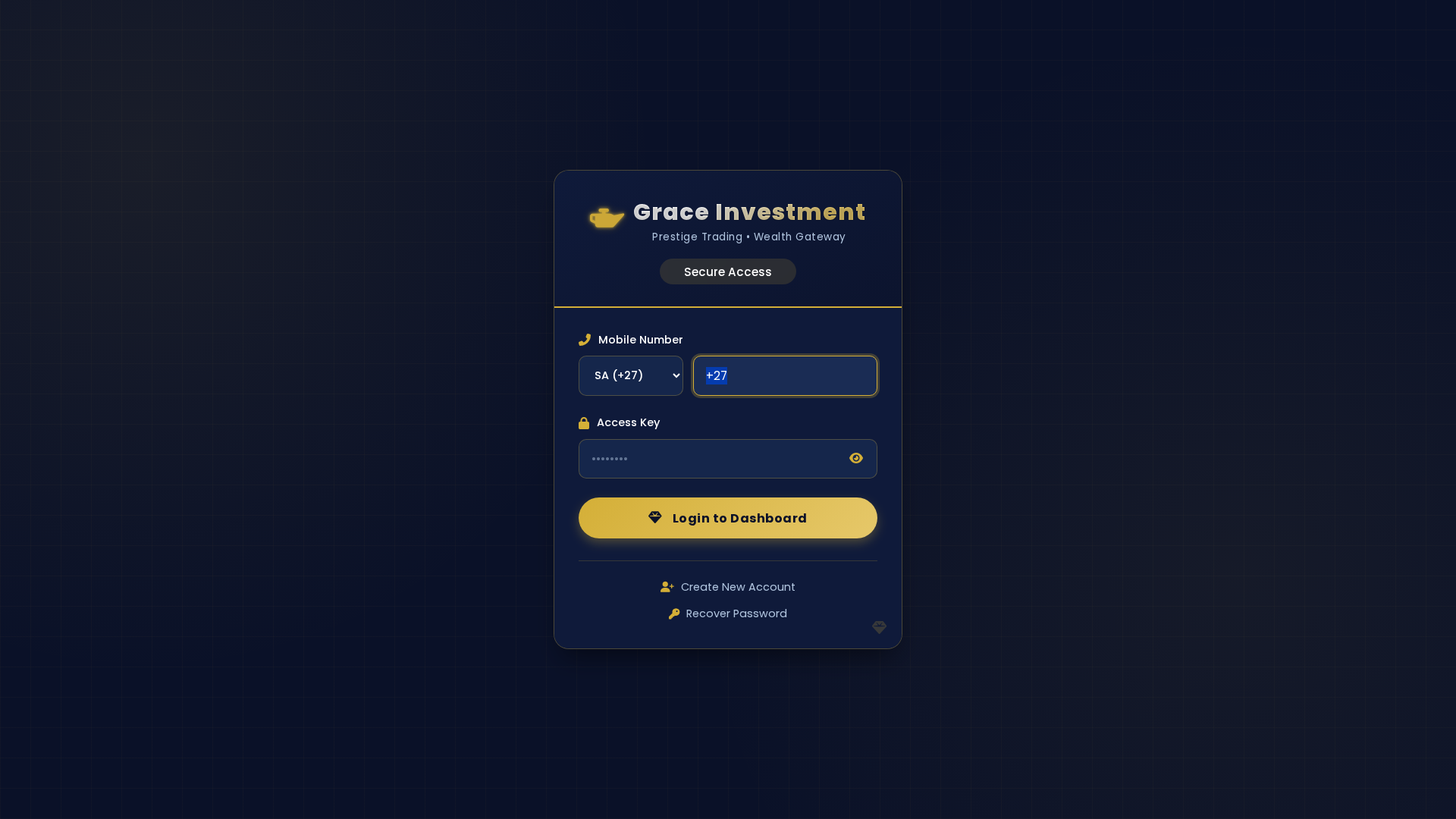 Screenshot of graceinvestment.site