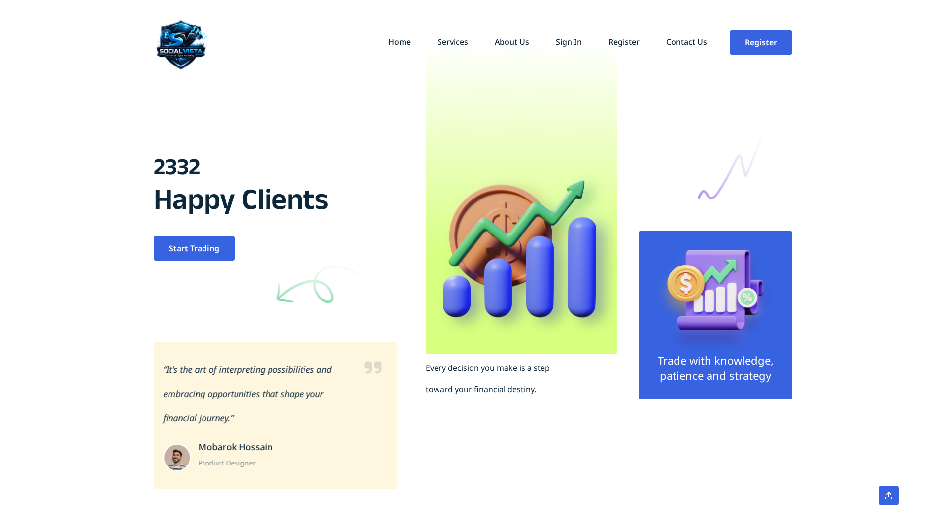 Screenshot of socialvista.trade
