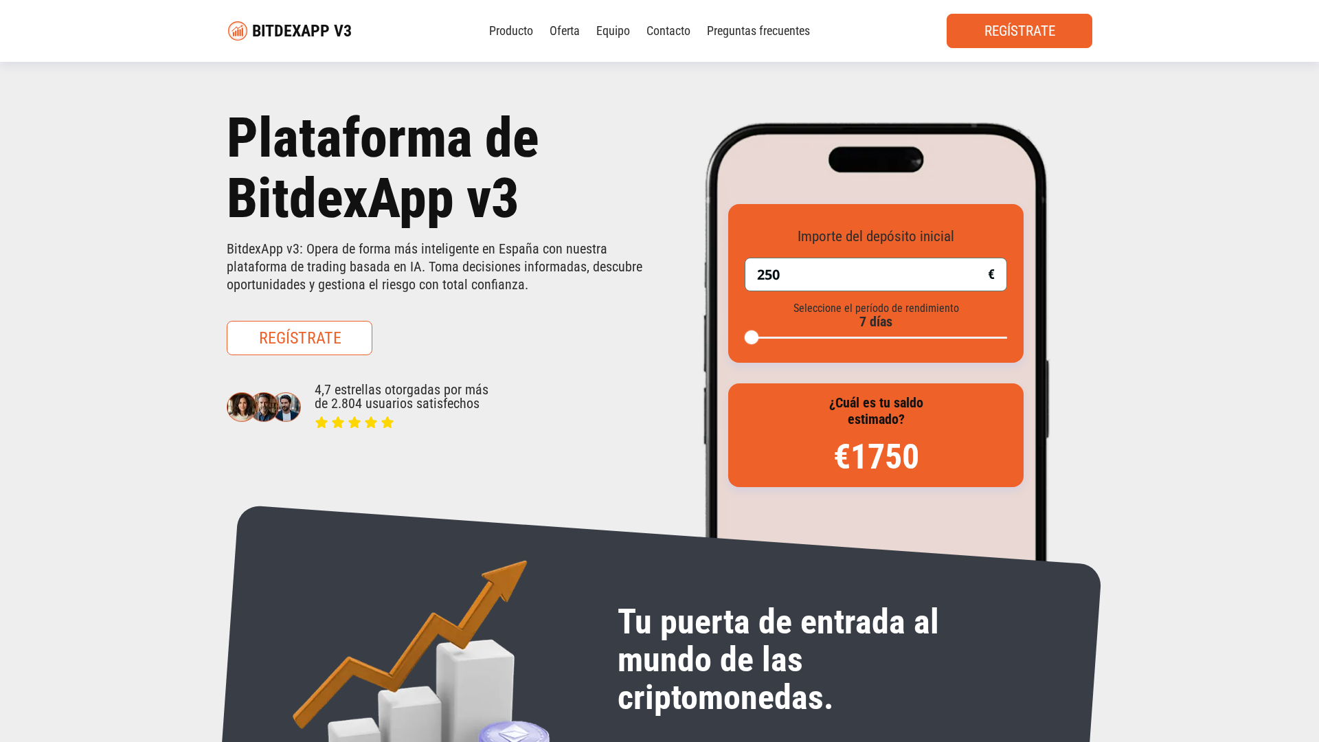 Screenshot of bitdexapp.com