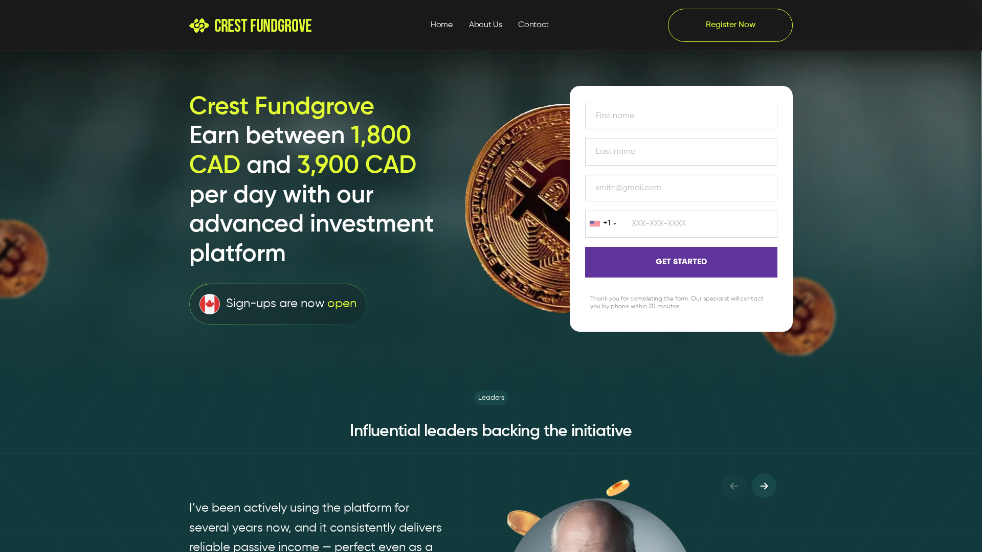 Screenshot of crestfundgroveai.com