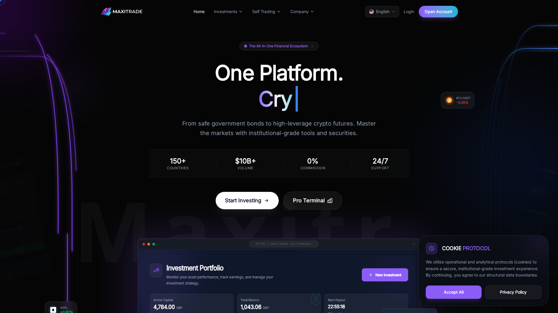 Screenshot of maxitrade.uk