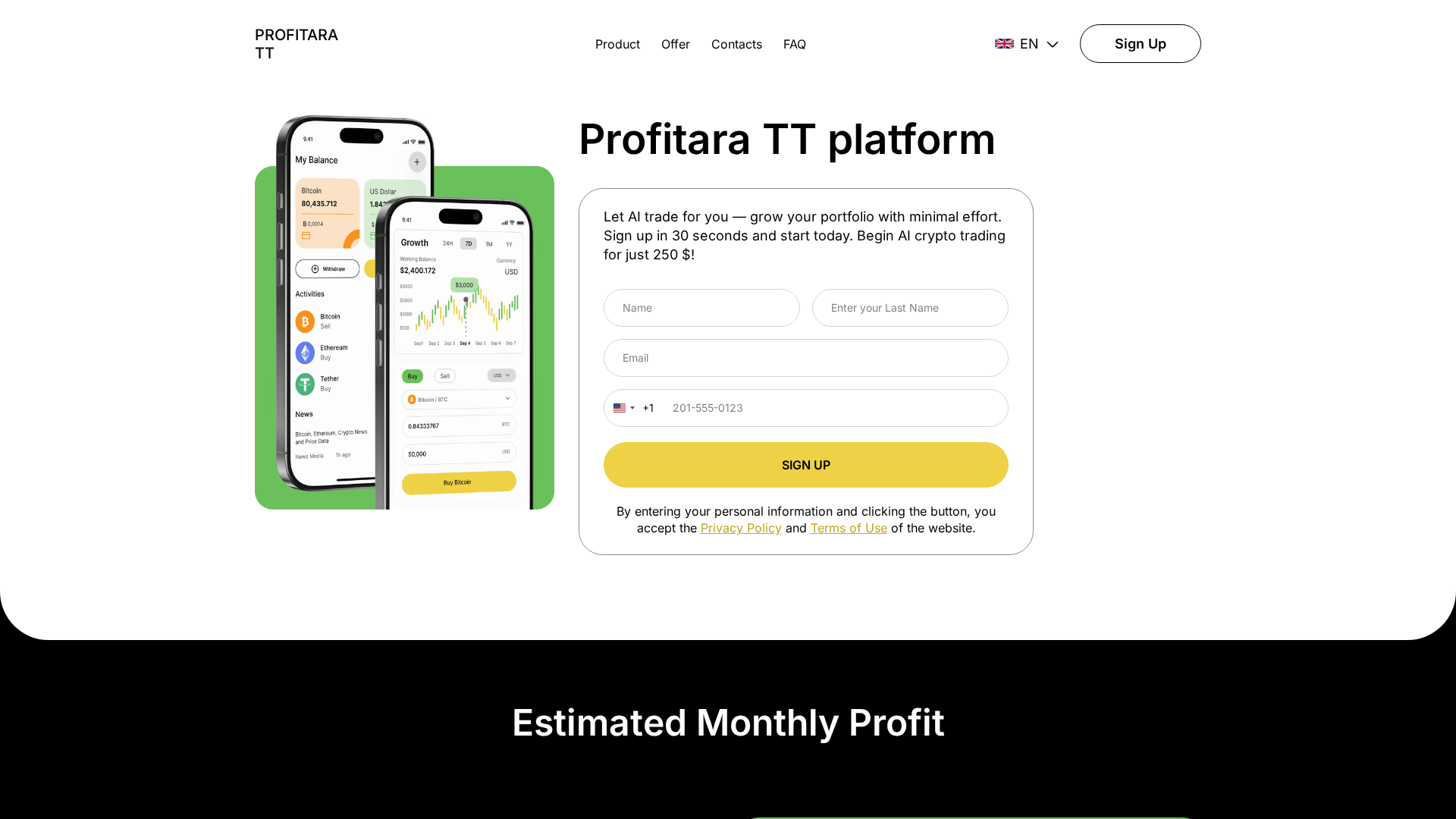 Screenshot of profitara-tt.com