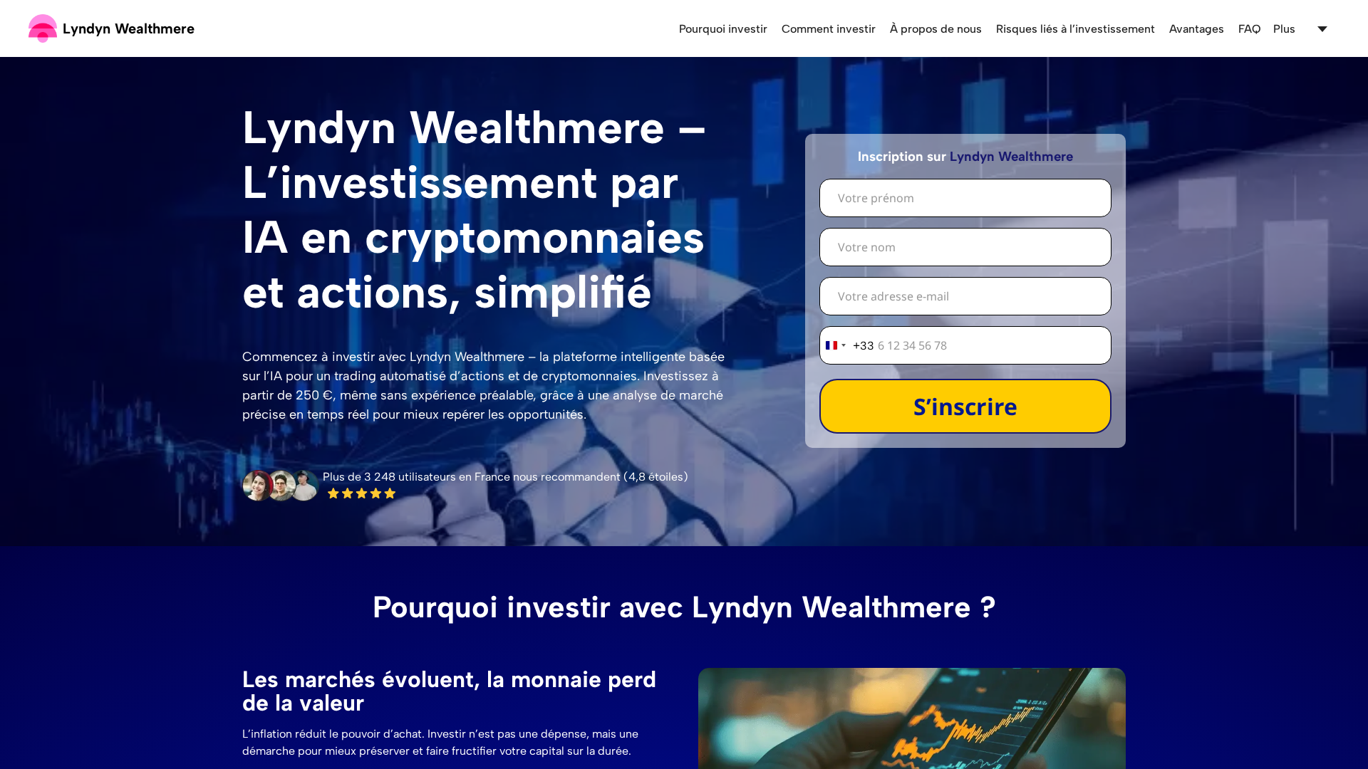 Screenshot of lyndyn-wealthmere-ai.com