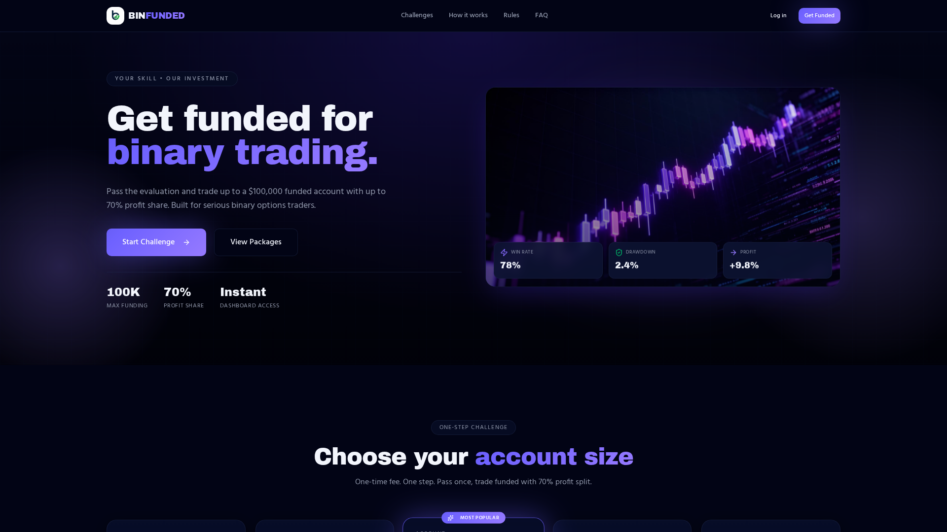 Screenshot of binfunded.com