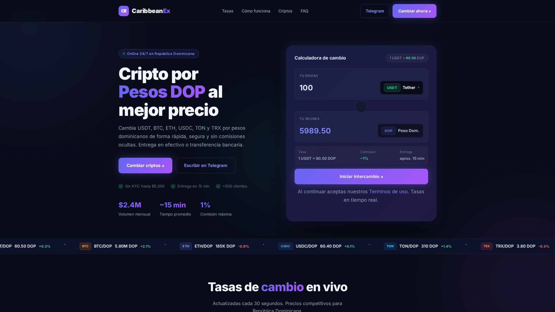 Screenshot of caribbeanex.org