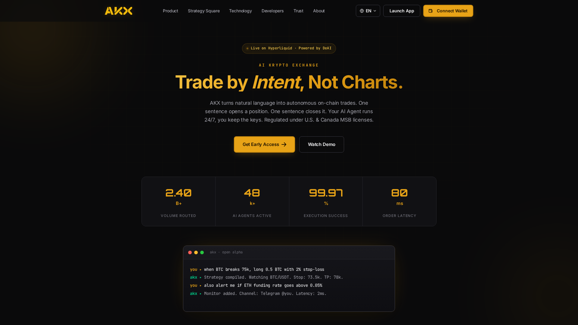 Screenshot of agentrading.io