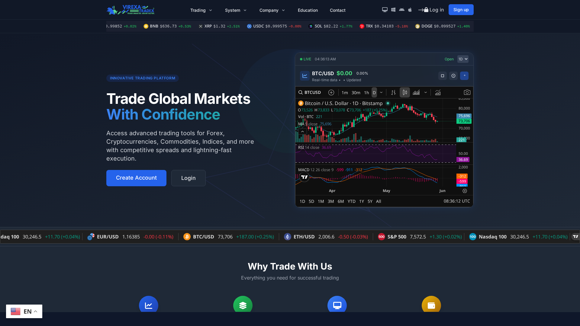 Screenshot of virexatradex.com