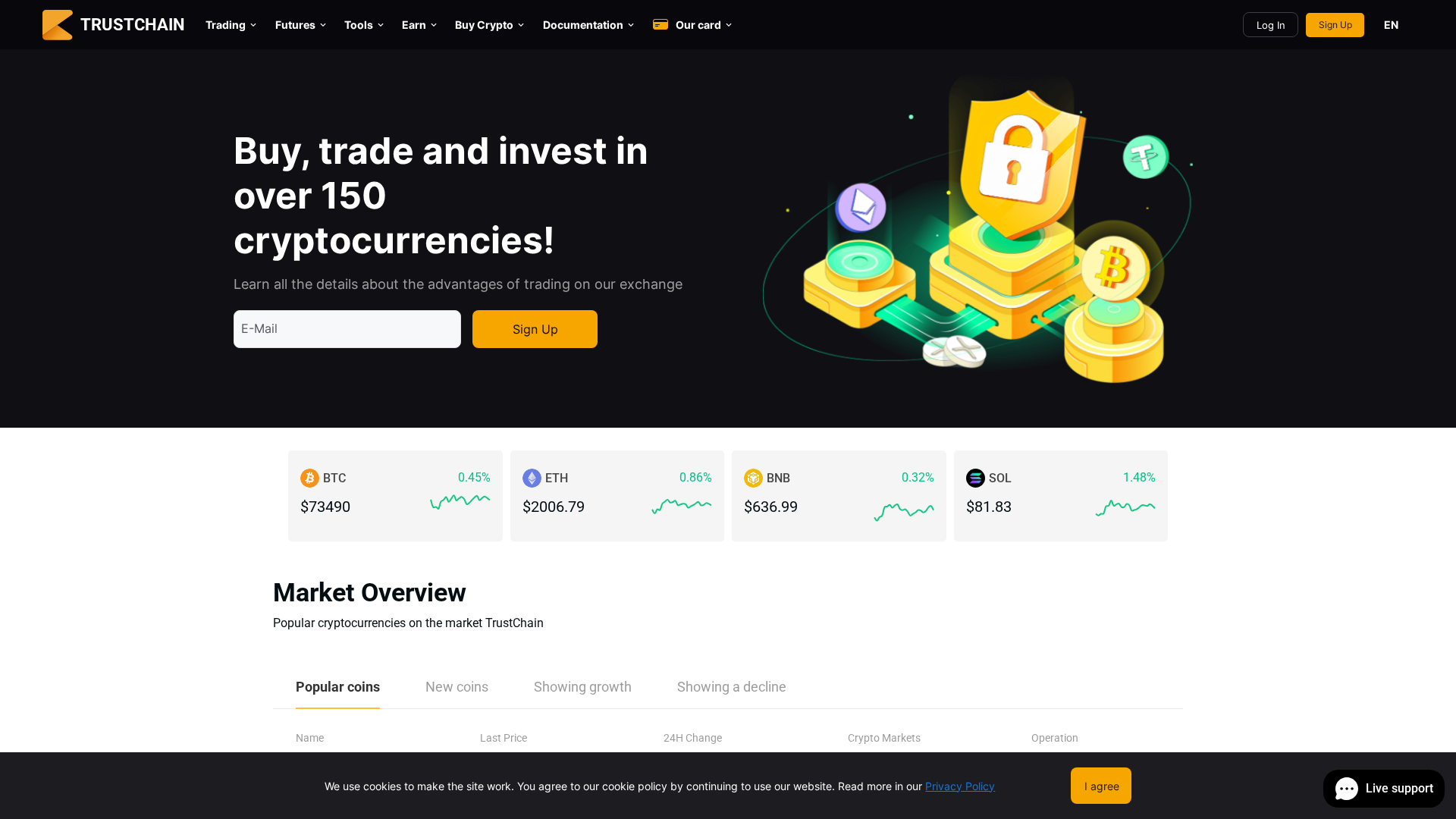 Screenshot of trustchainn.com