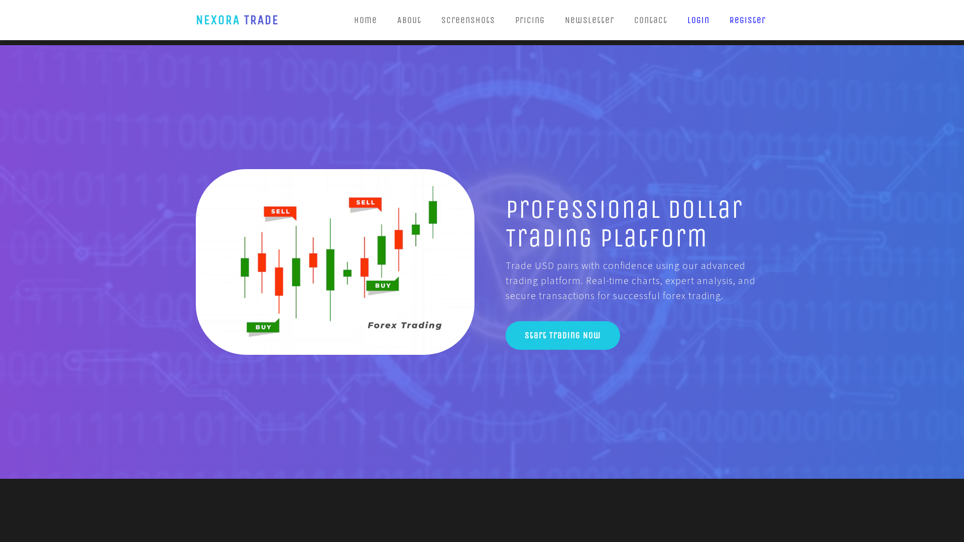 Screenshot of nexoratrade.live