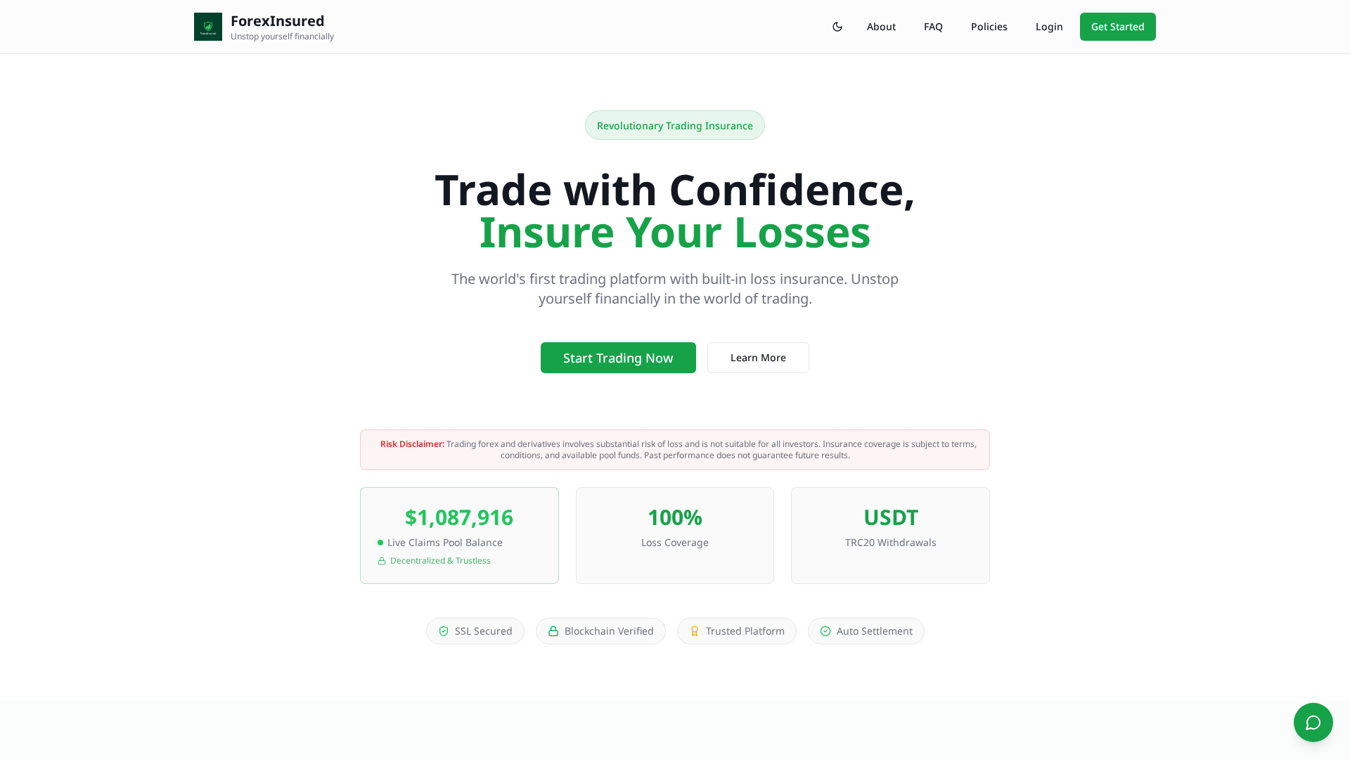 Screenshot of forexinsured.com