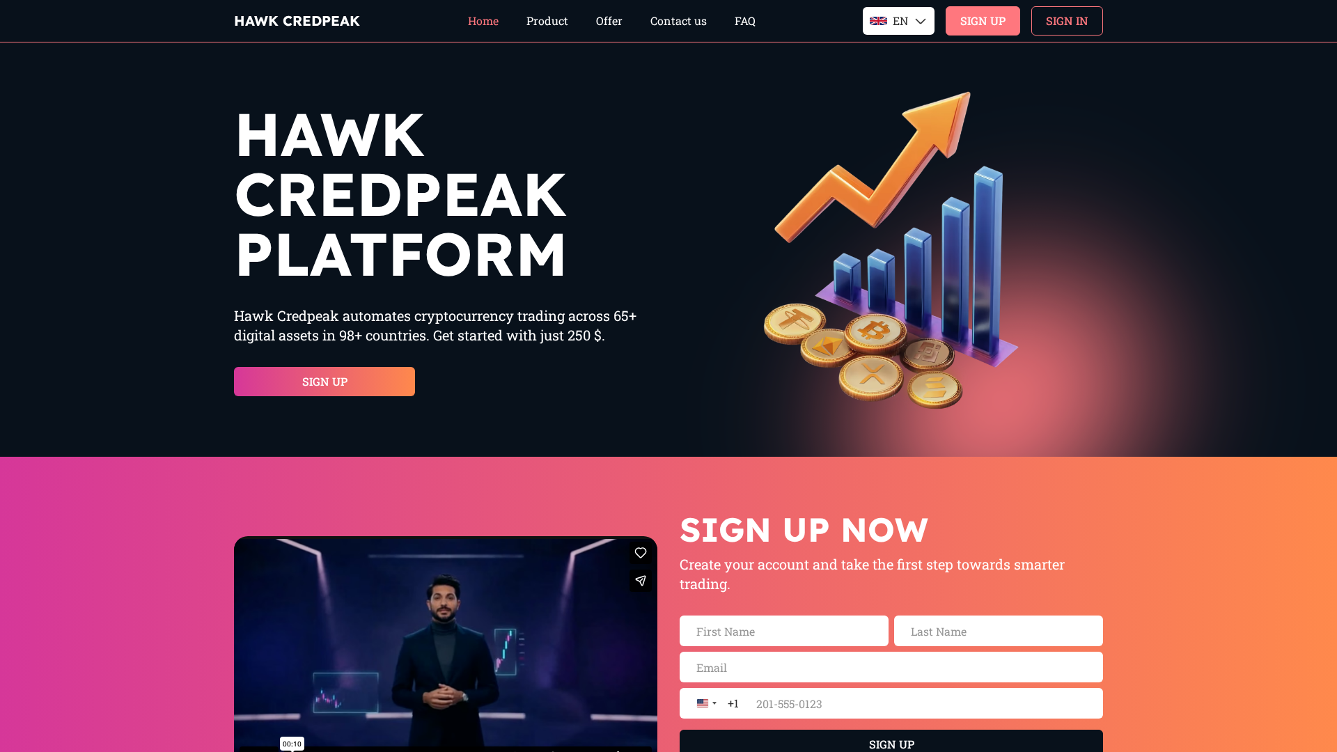 Screenshot of hawk-credpeak.com
