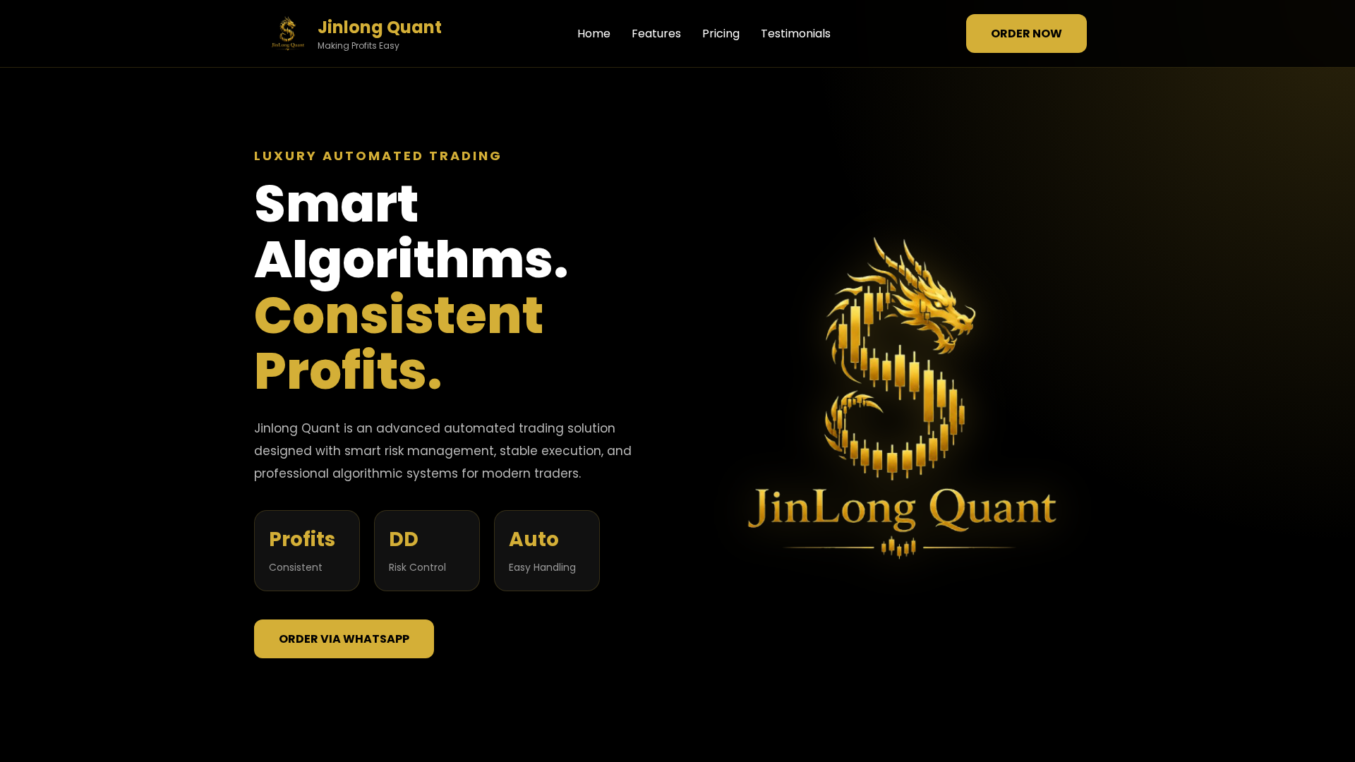 Screenshot of jinlongquant.site