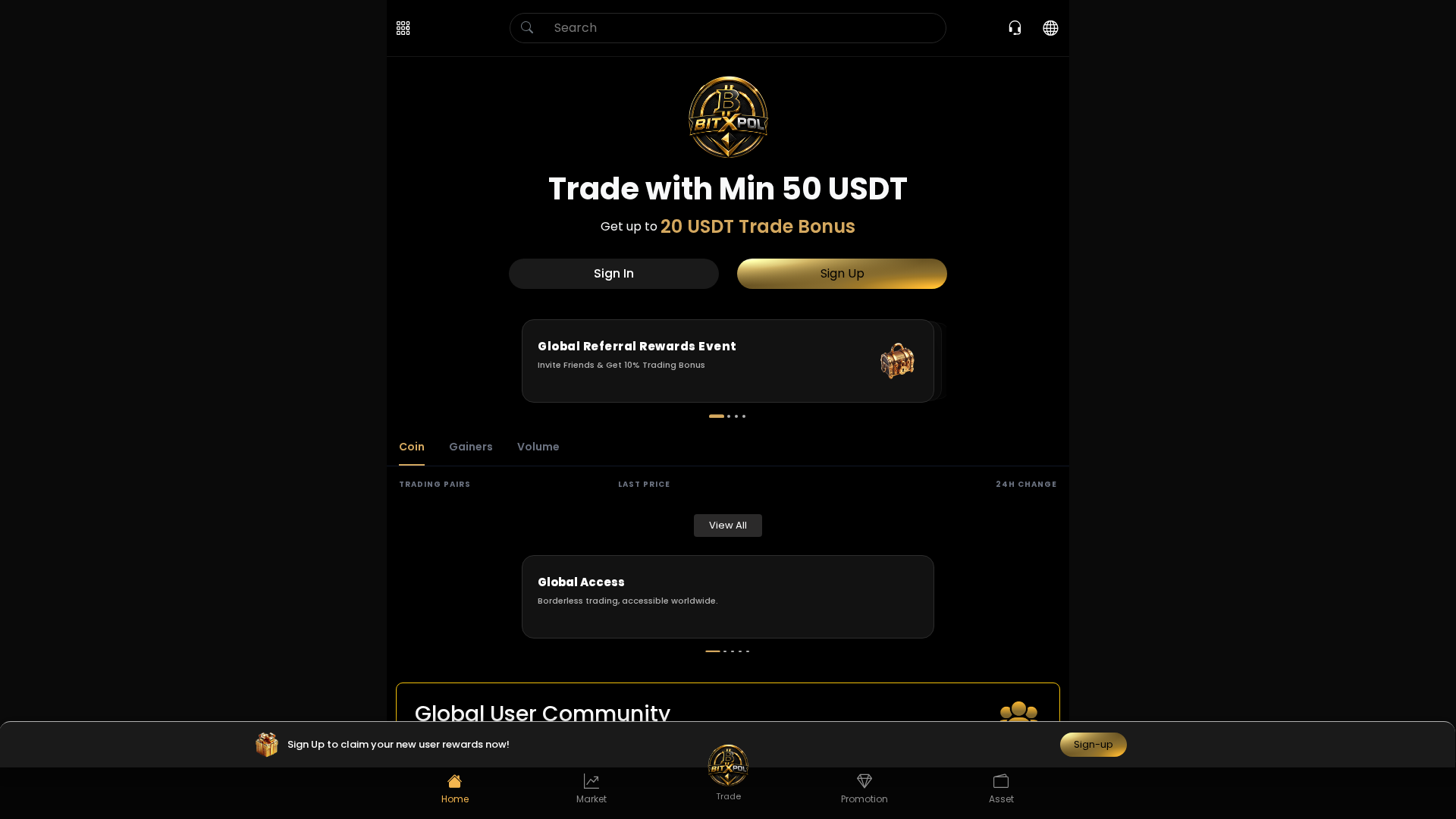 Screenshot of bitxpol.com