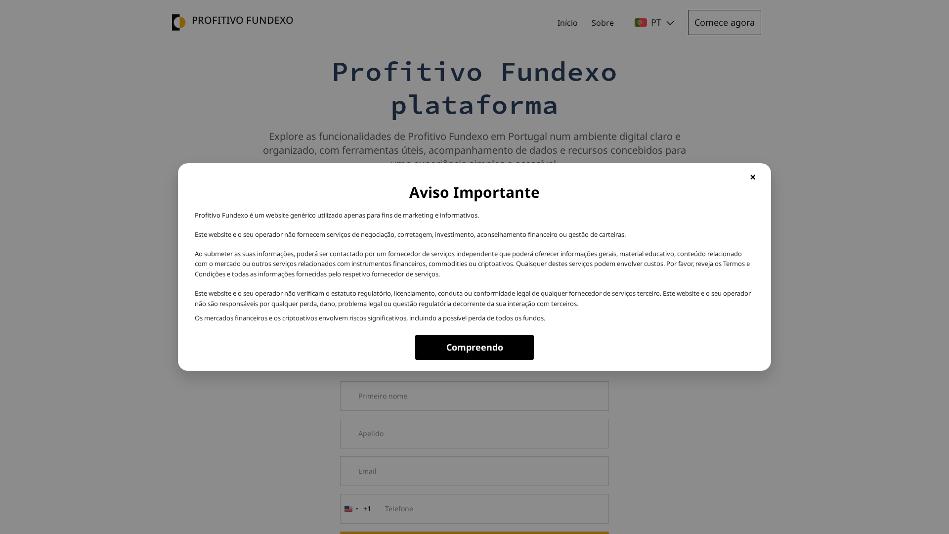 Screenshot of profitivofundexo-pt.live