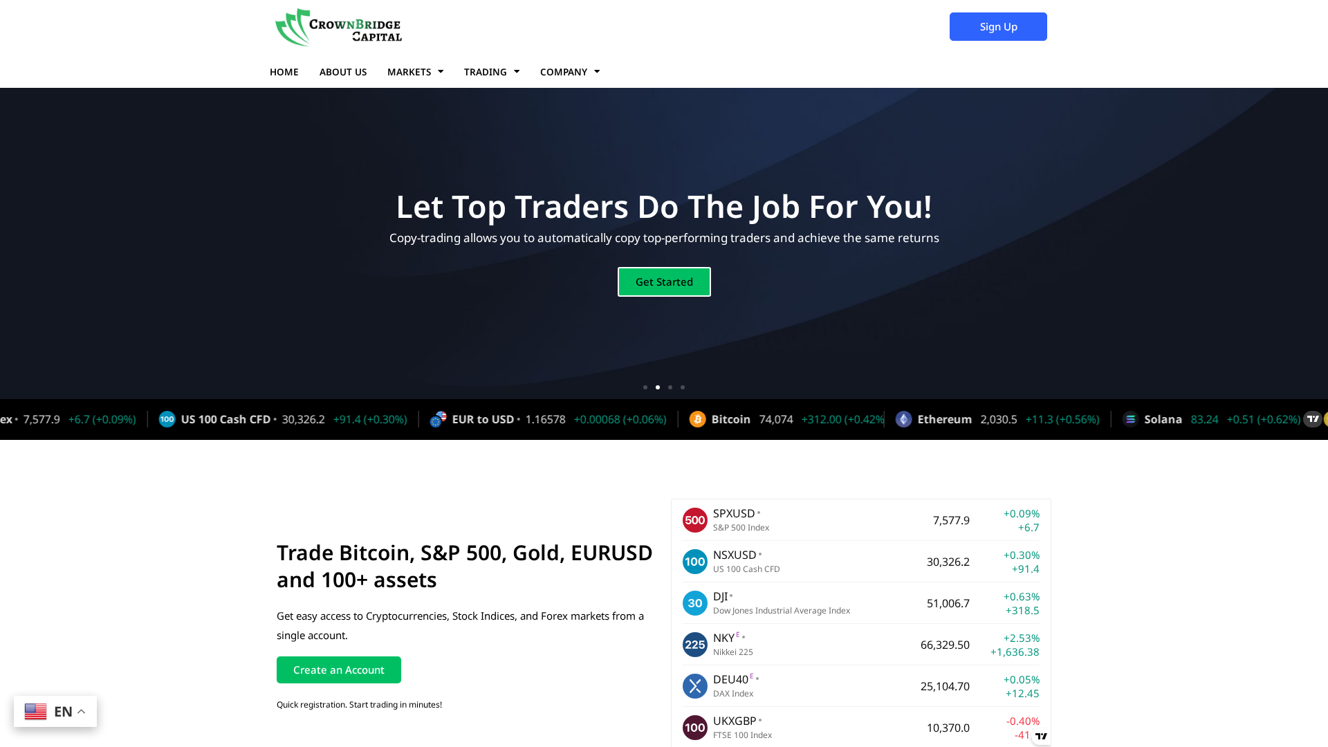 Screenshot of crownbridgecap.pro