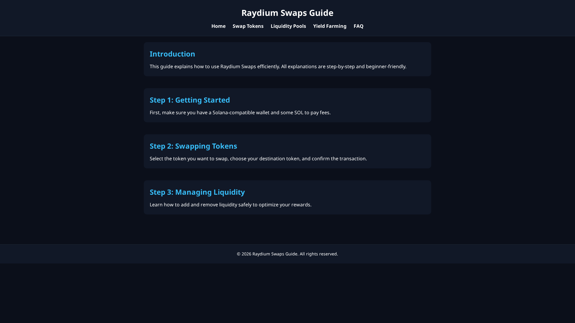 Screenshot of raydium-swaps.com