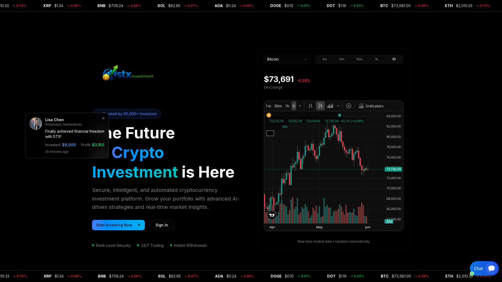 Screenshot of stxinvestments.com