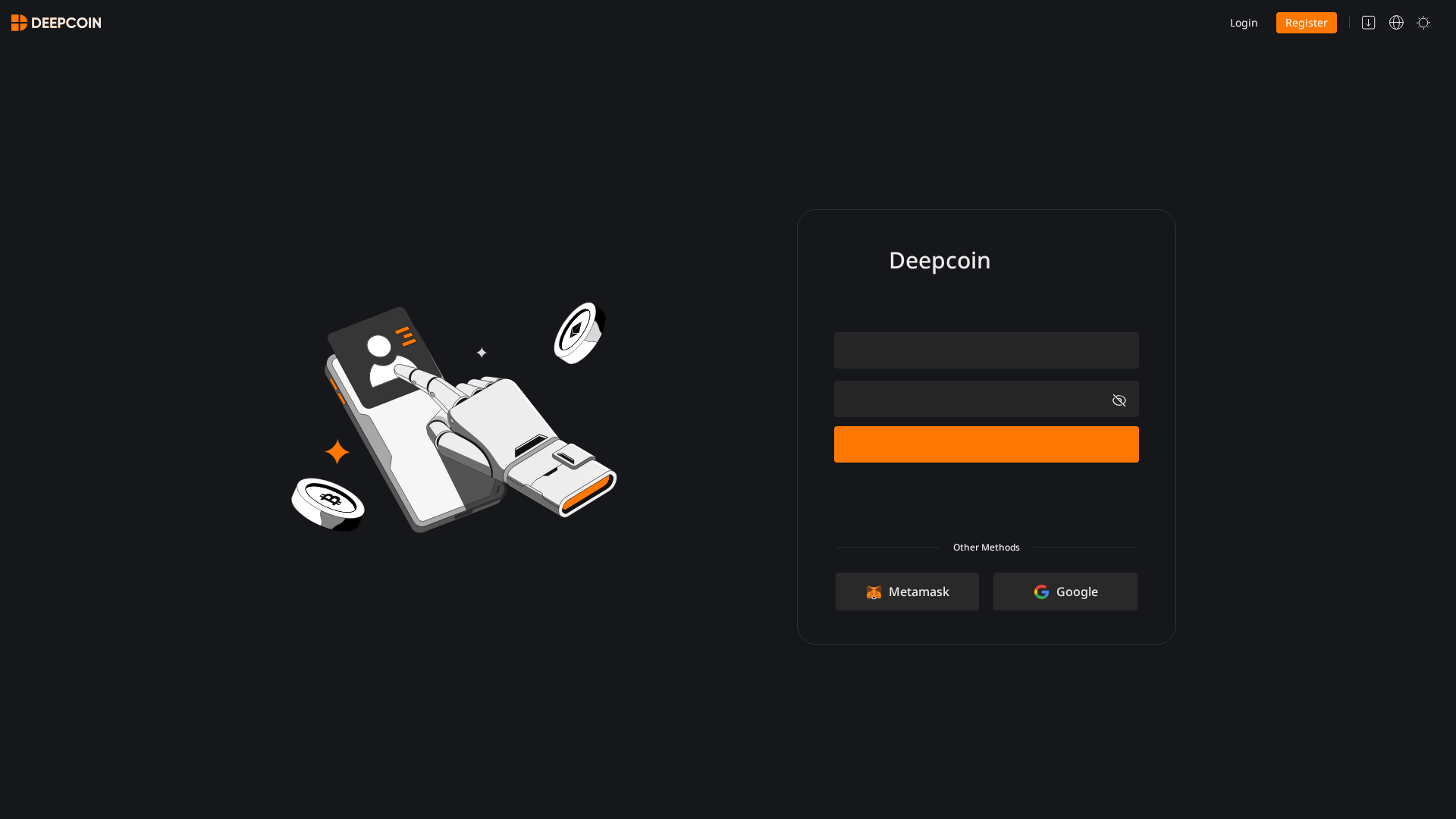 Screenshot of deepcoin-cn.com