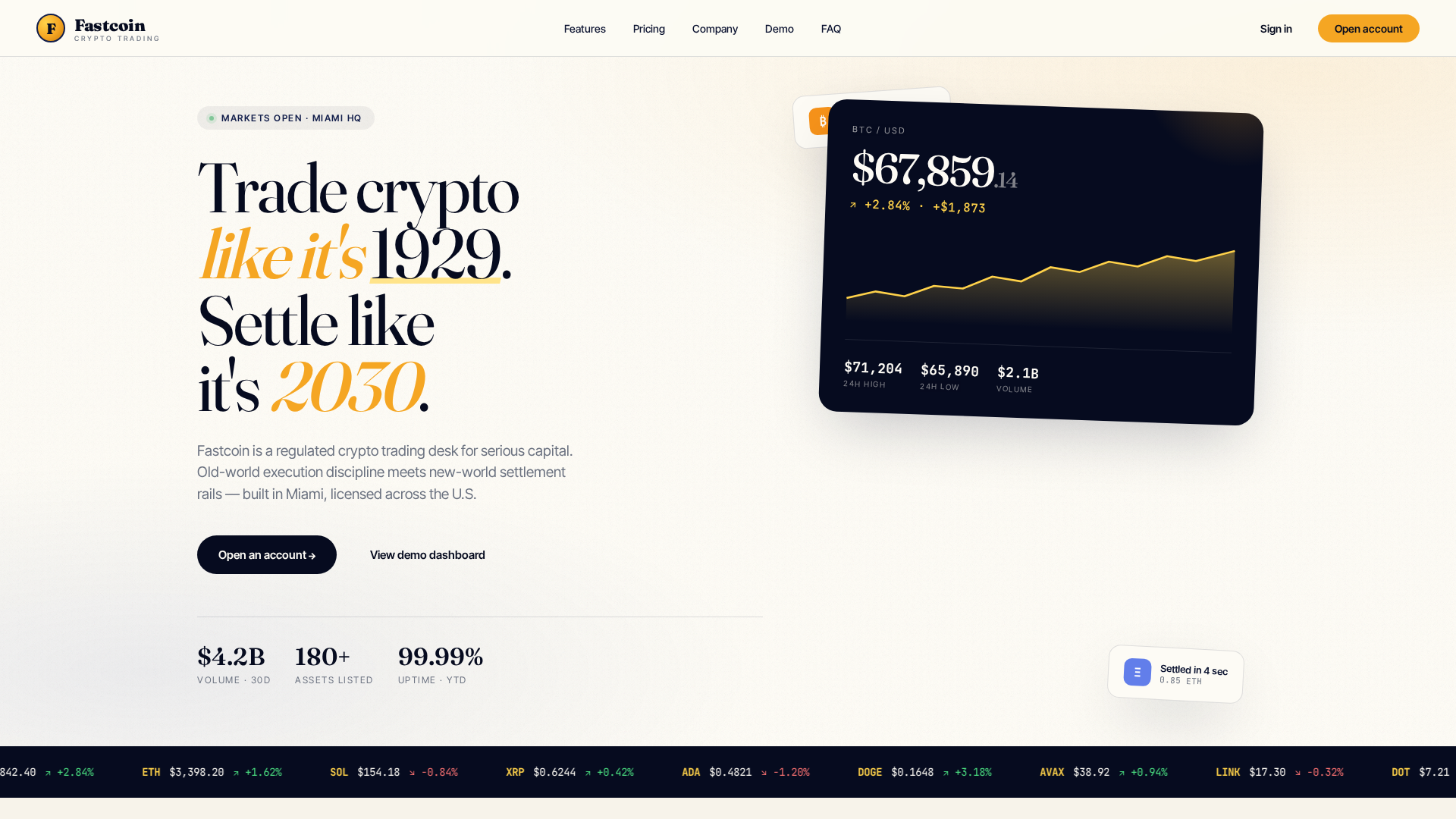 Screenshot of fastcoinfl.com