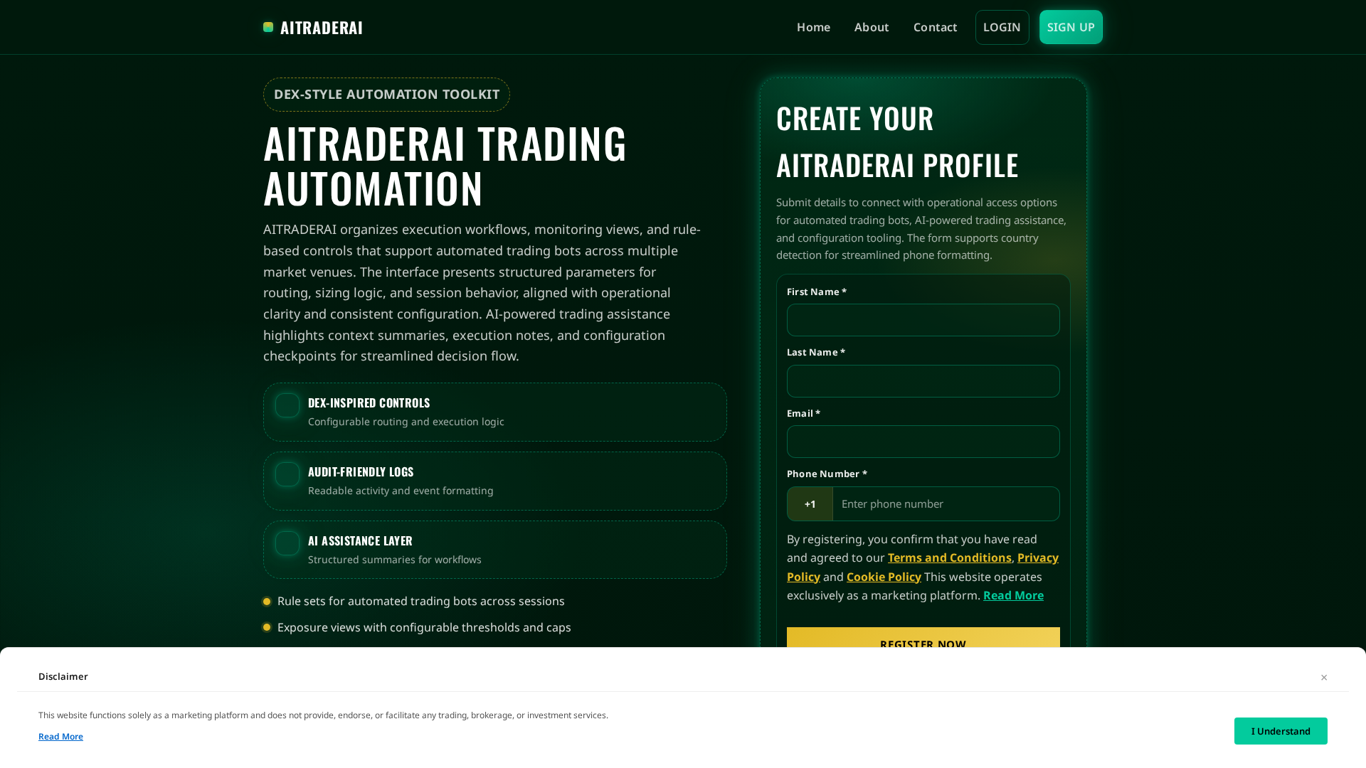 Screenshot of aitraderaitech.com