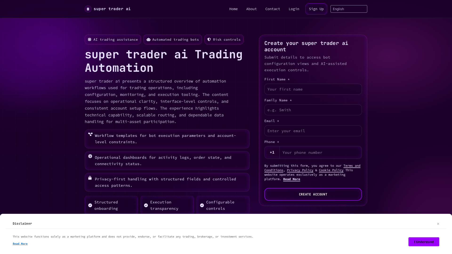 Screenshot of supertraderaisoft.com
