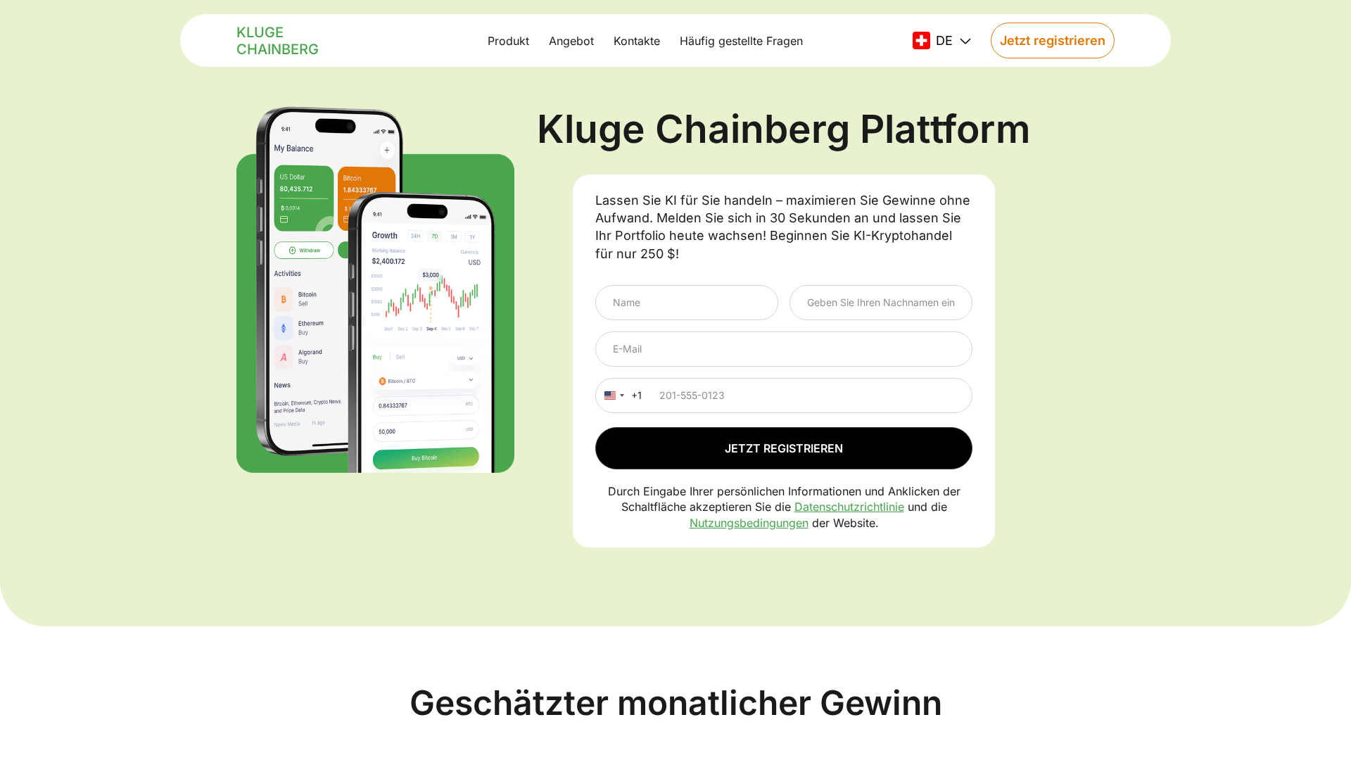 Screenshot of kluge-chainberg.net
