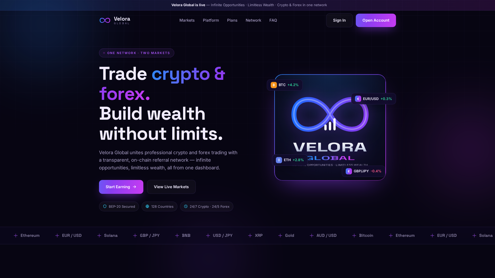 Screenshot of veloraglobal.io