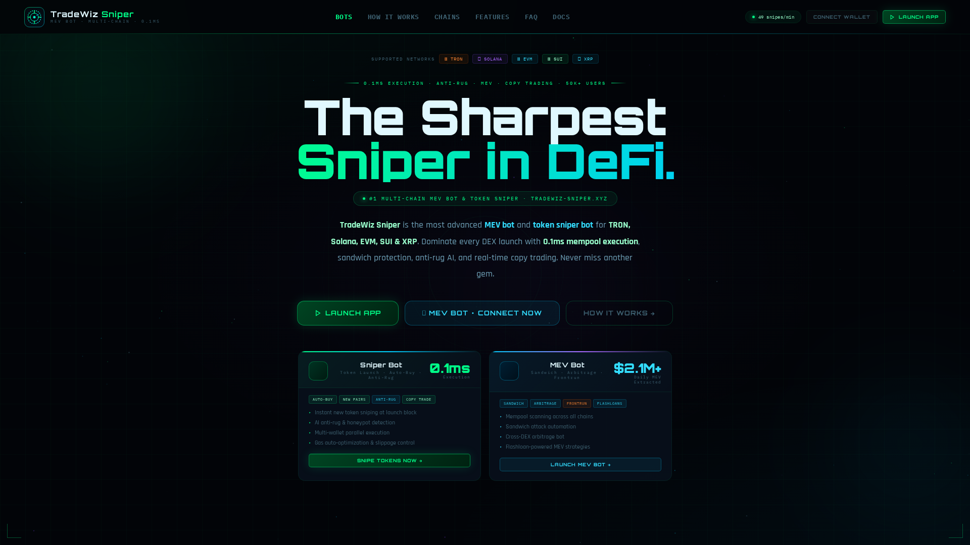 Screenshot of tradewiz-sniper.xyz