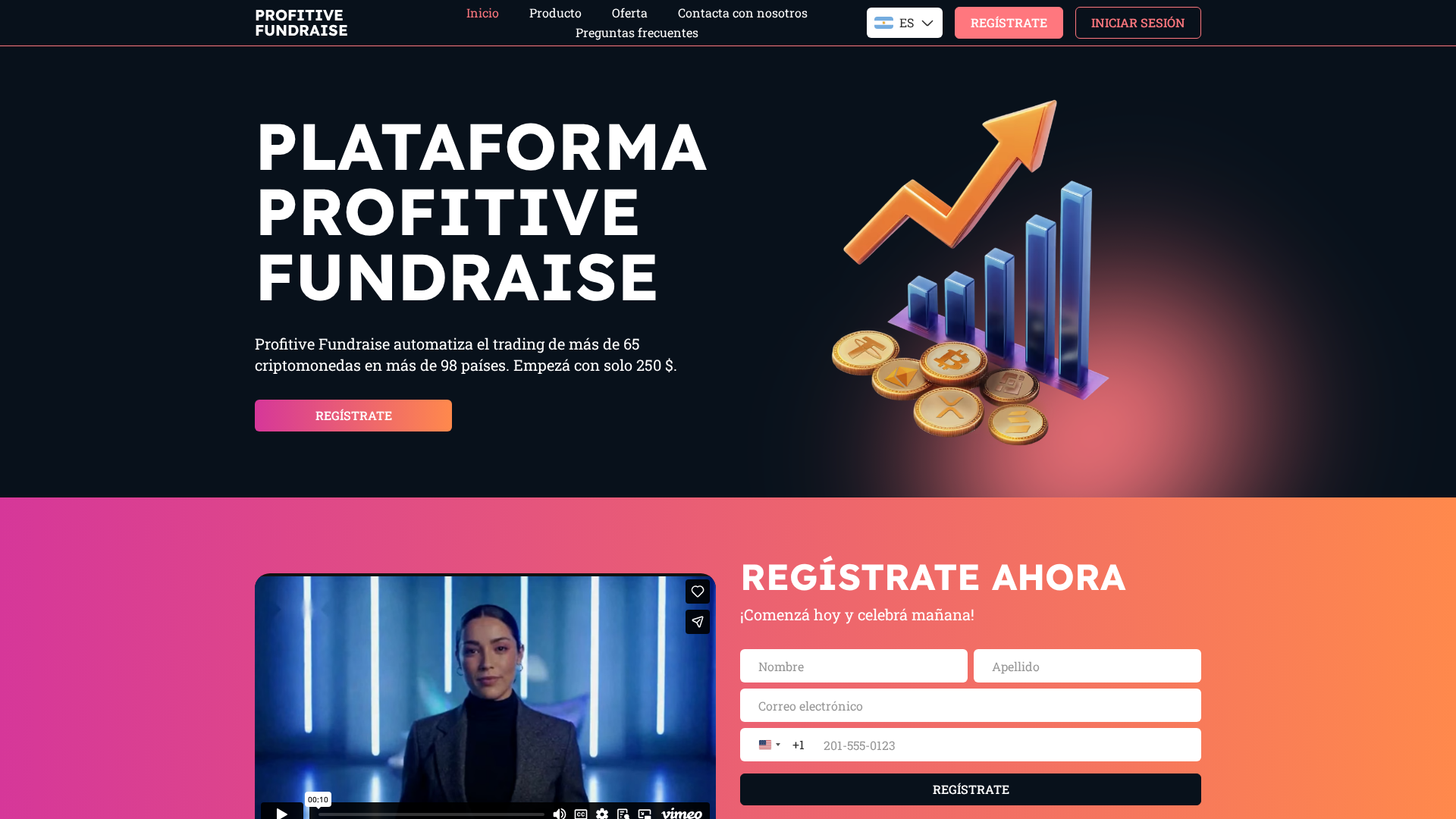Screenshot of profitive-fundraise.com