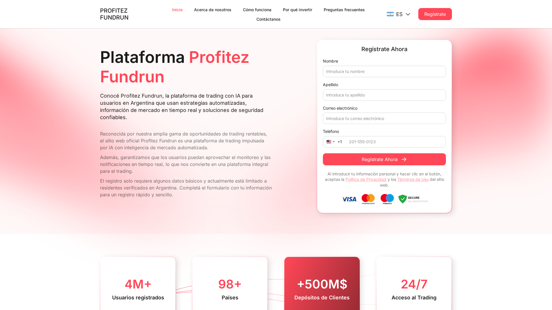 Screenshot of profitez-fundrun.com