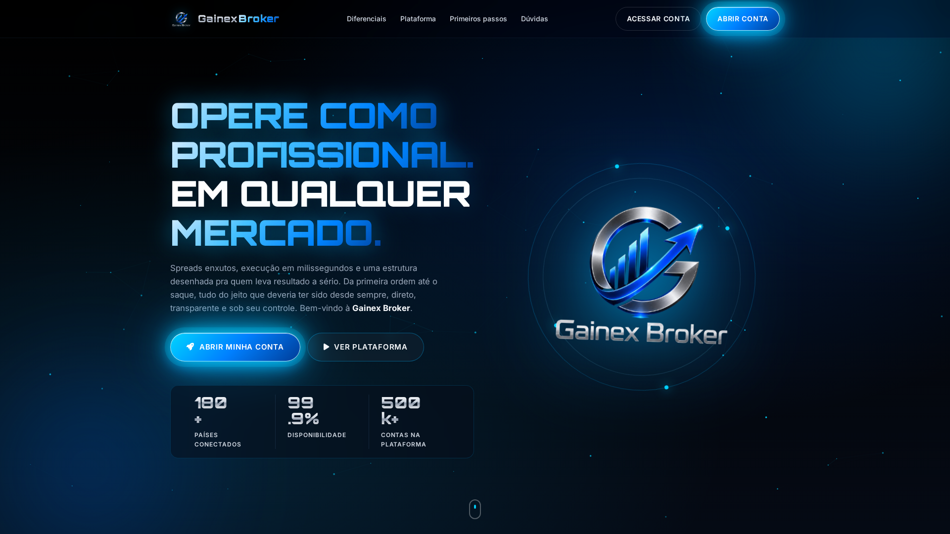 Screenshot of gainexbroker.com