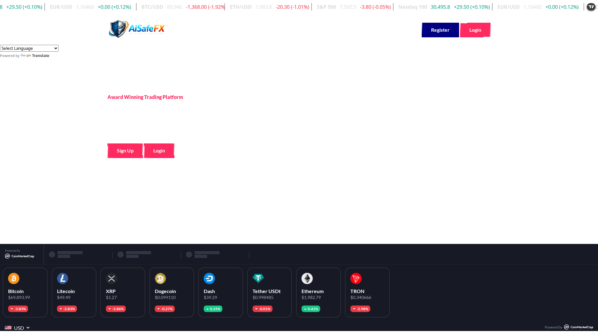 Screenshot of aisafefxtm.com