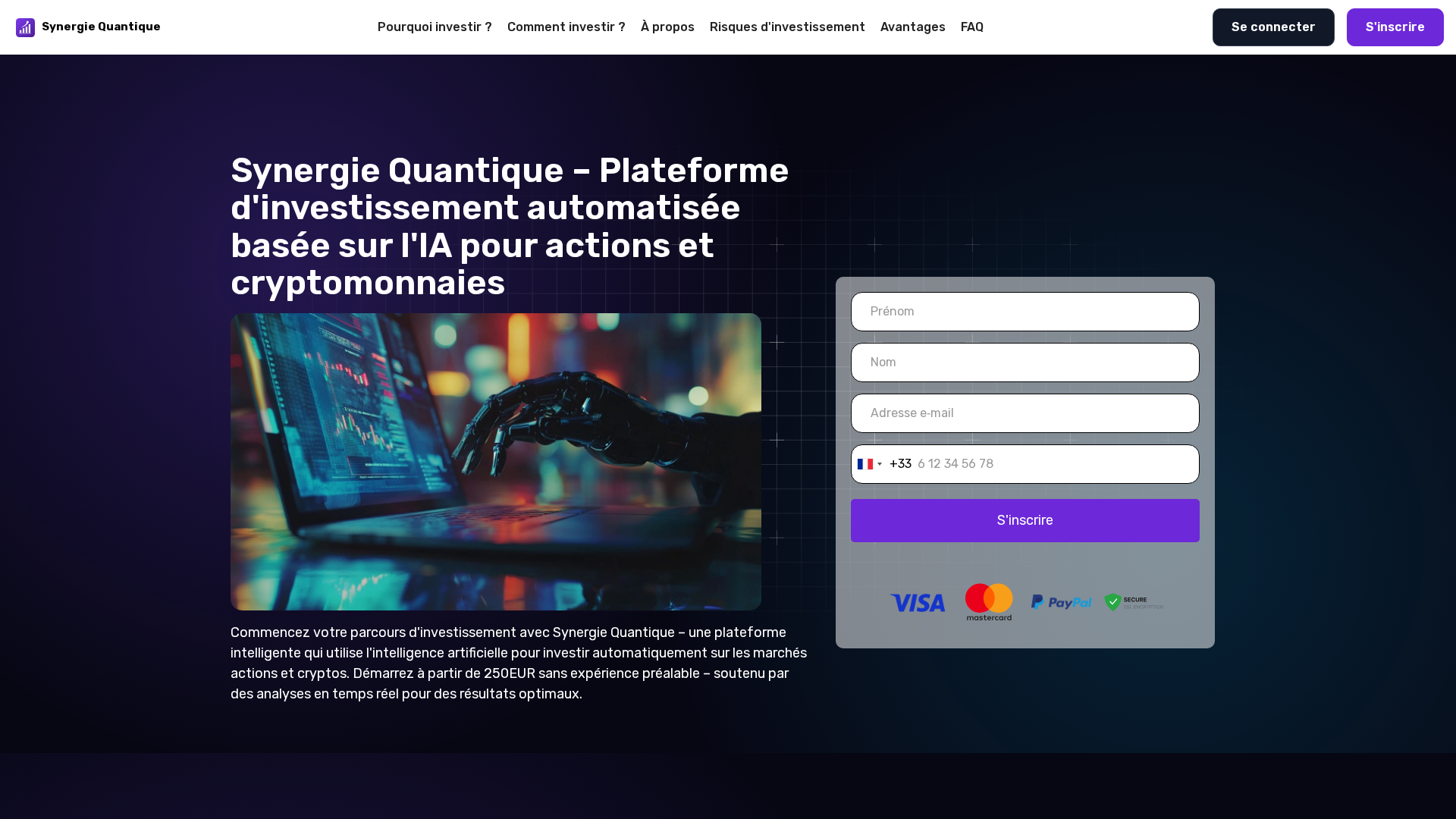 Screenshot of synergie-quantique.com