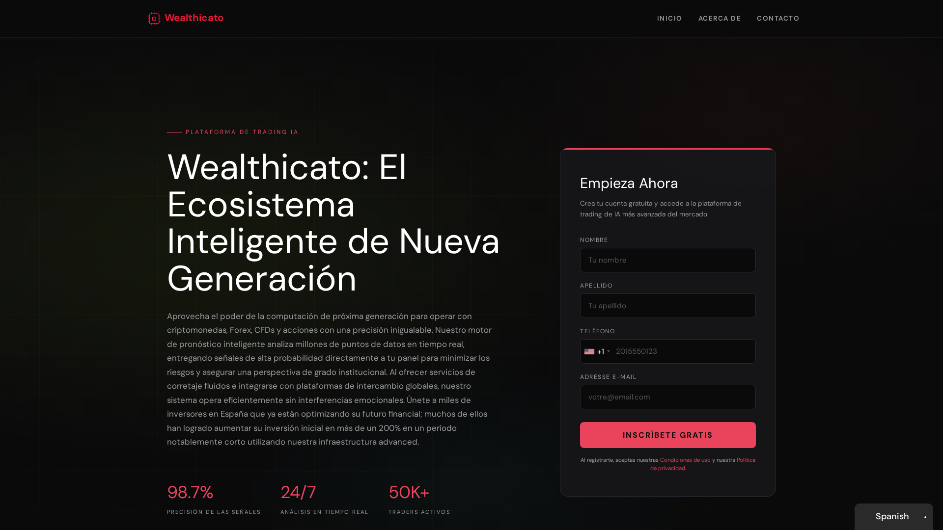 Screenshot of wealthicato-ai.com