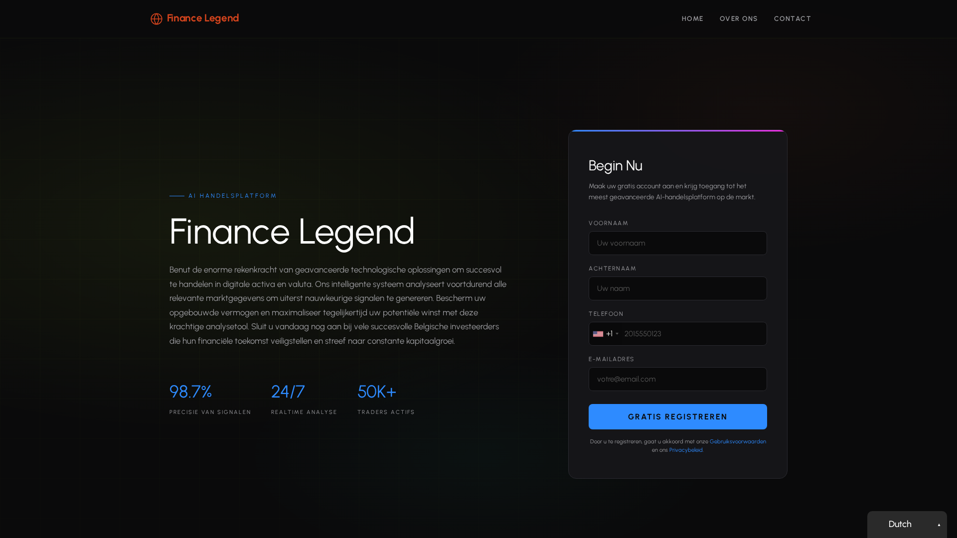 Screenshot of financelegend-platform.com