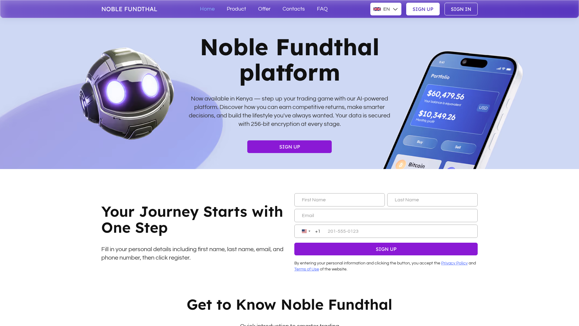 Screenshot of noble-fundthal.com