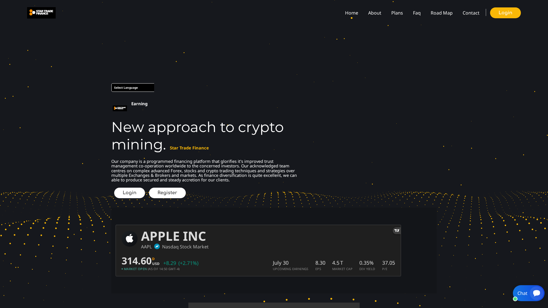 Screenshot of startradefinance.net