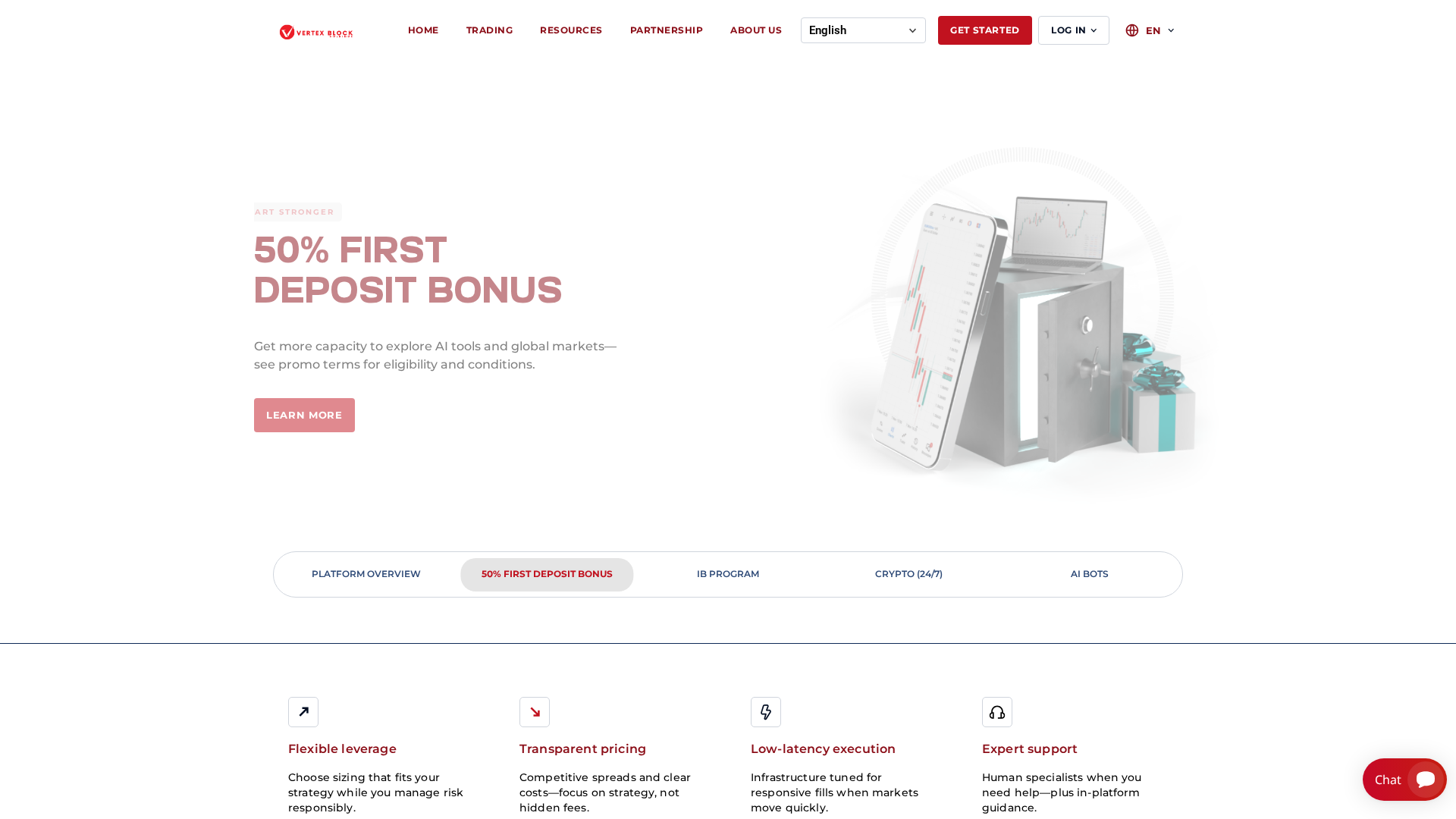 Screenshot of vertexblockholdings.com
