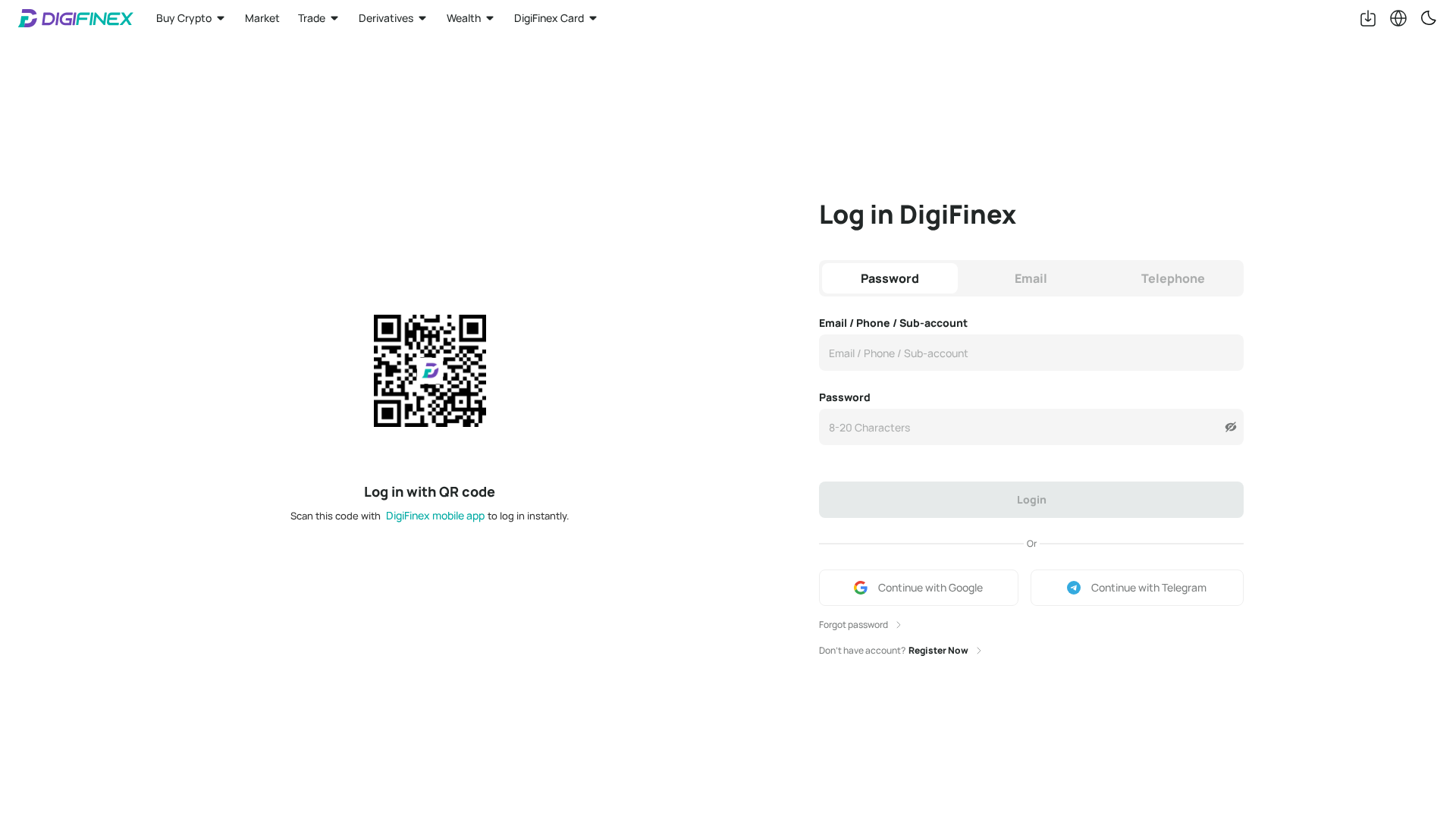 Screenshot of digifinex-korea.com