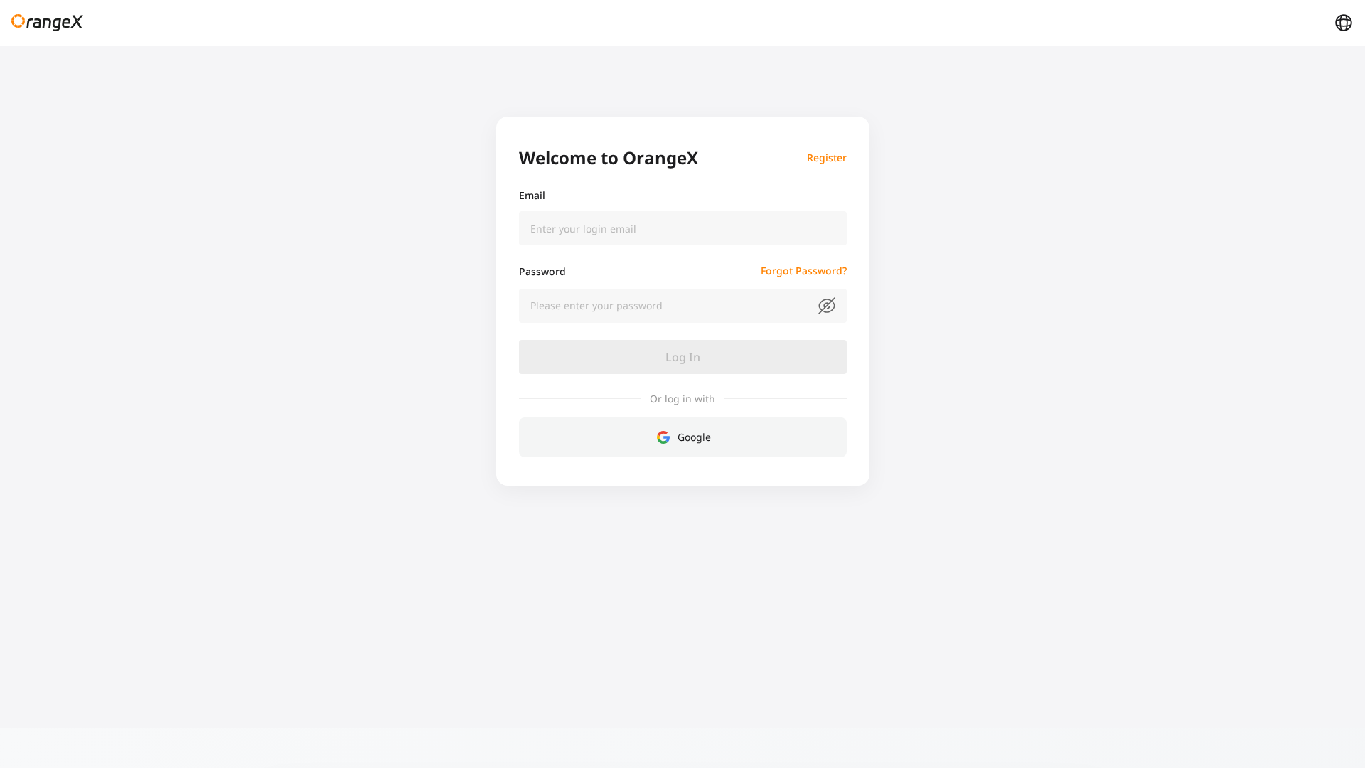 Screenshot of orangex-kor.com