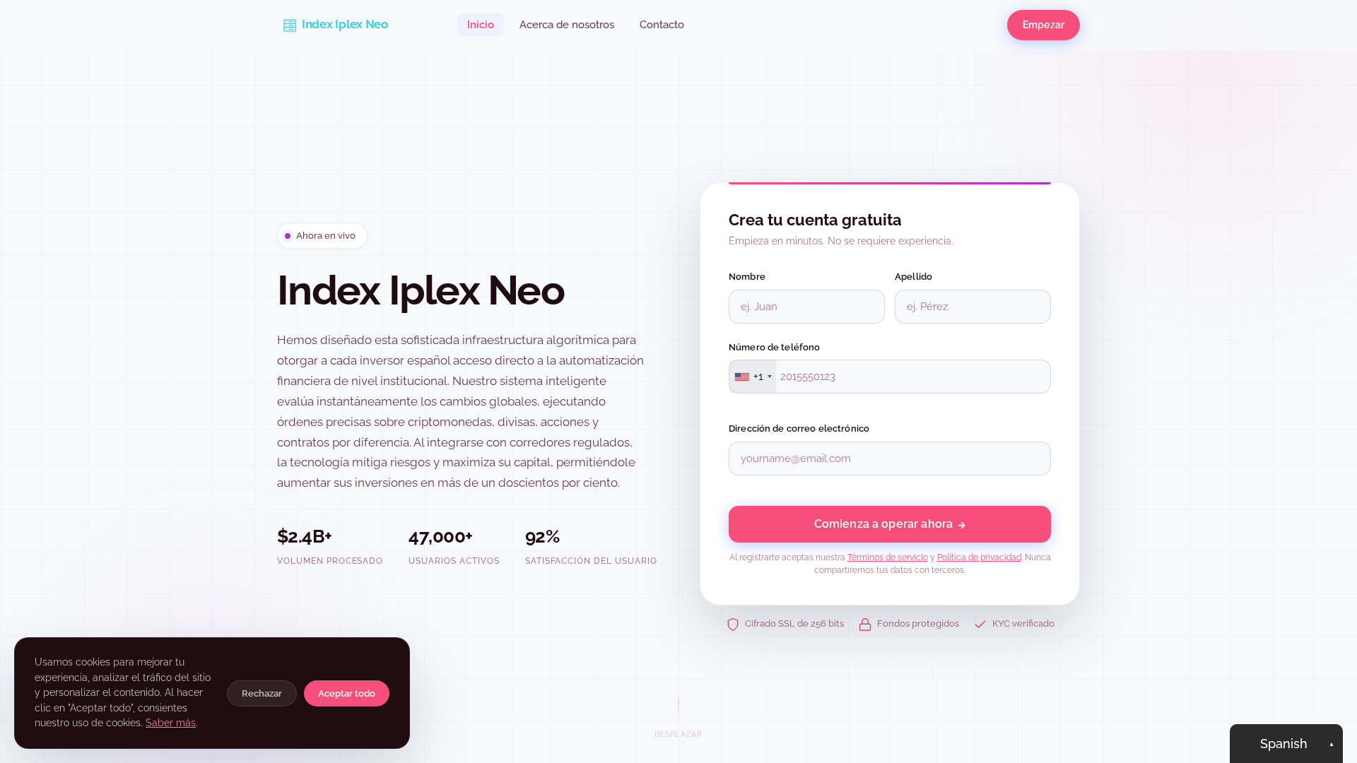 Screenshot of indexiplexneo.org